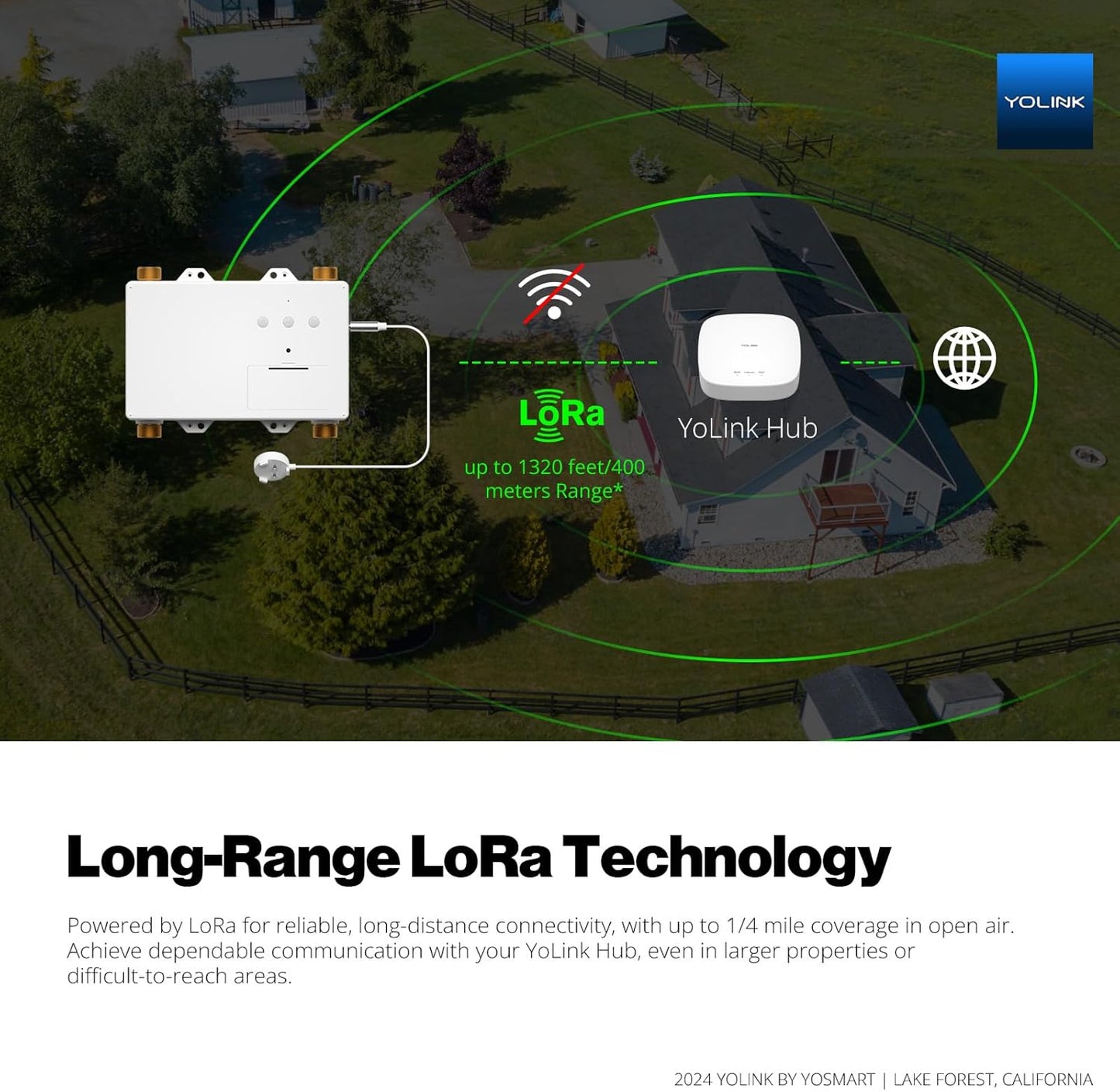 YoLink LeakStop 2-Channel for Sinks/Washing Machine, Dual Auto Shutoff Valves & Leak Detection, Real-Time Monitoring, LoRa Long-Range, 2 AA Up to 5-Year Battery – Hub Required
