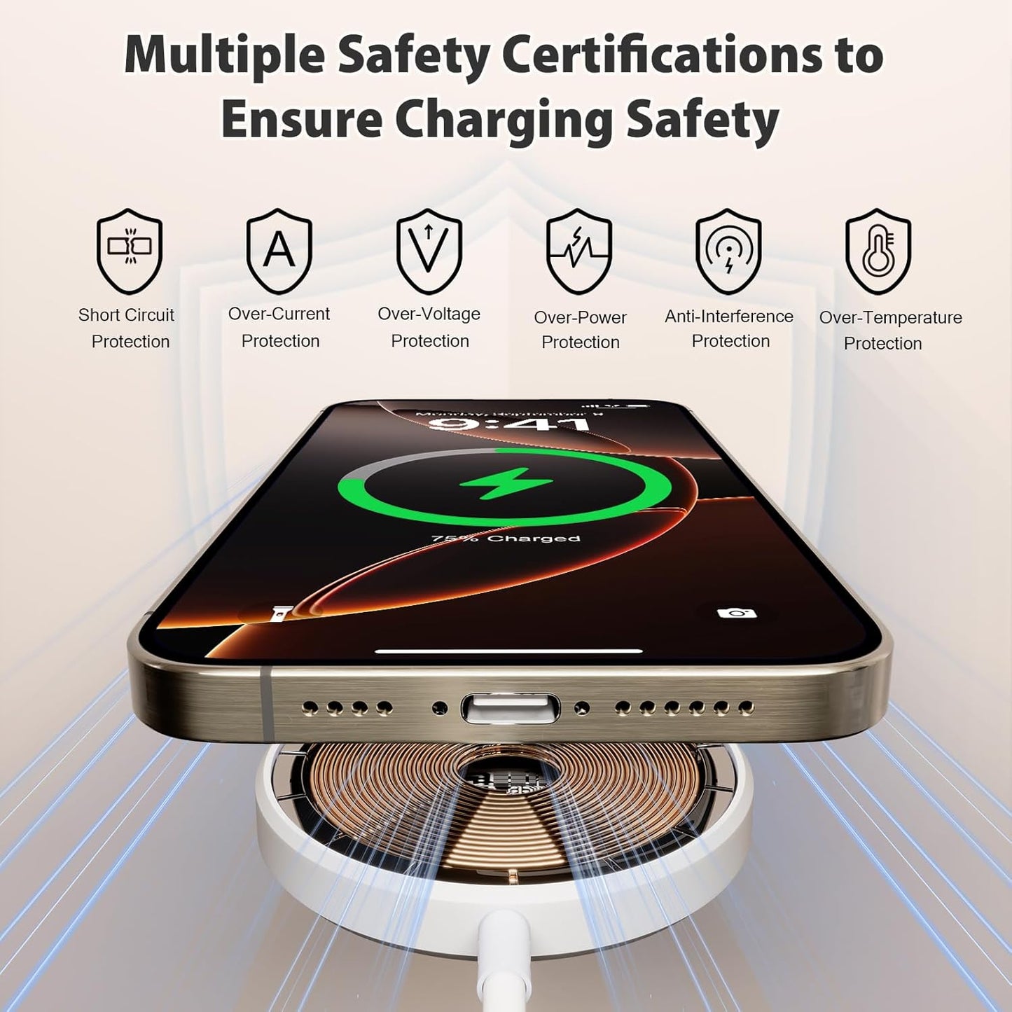 [Apple MFi Certified] Long Magnetic Wireless Charger for iPhone 17 16e, 10FT 2Pack Fast Charger for Apple MagSafe Charger, Wireless Mag-Safe Charging Pad for iPhone 17/17 Air/16 Pro Max/15/14/13/12