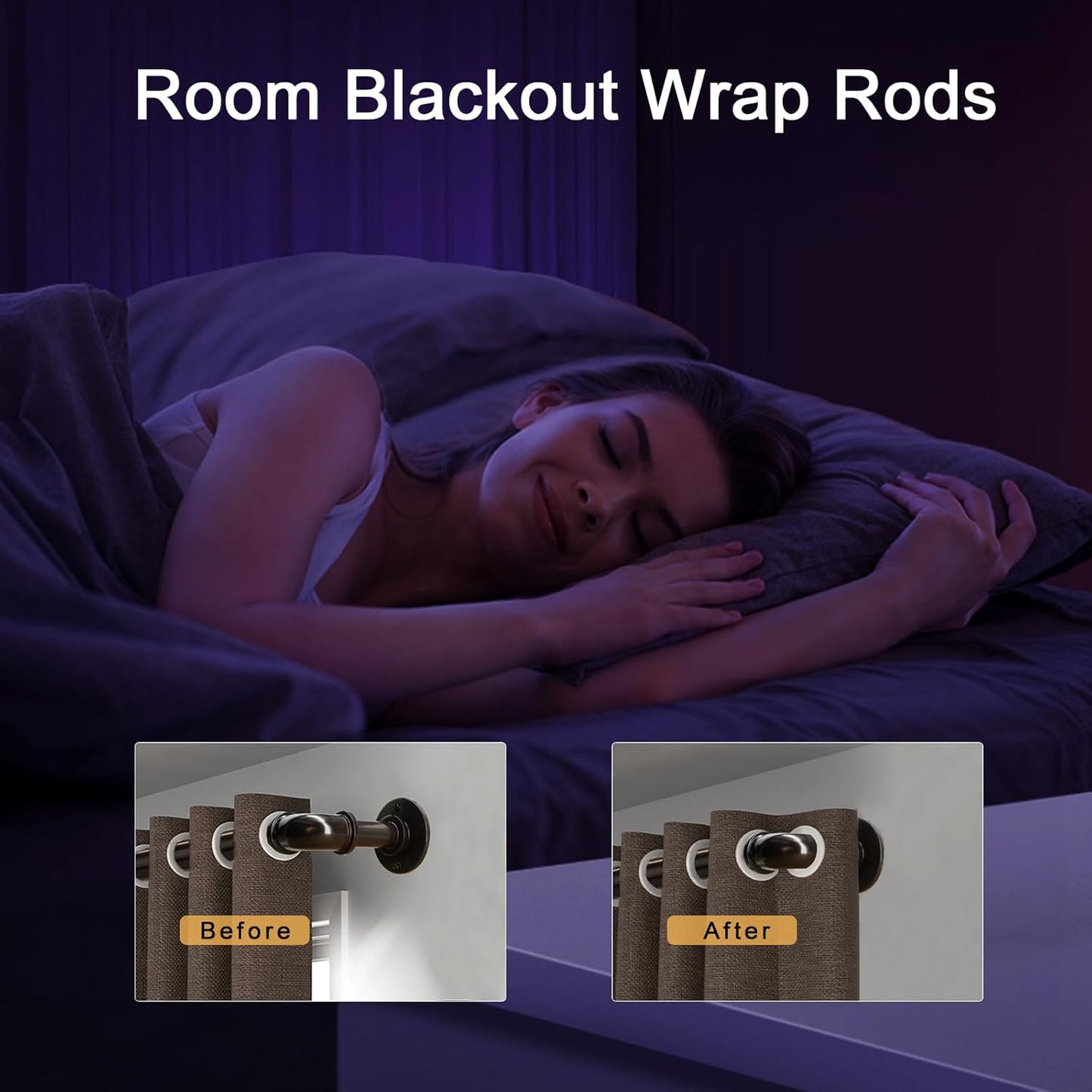 Brown Curtain Rods 18 to 88 Inch, Industrial Curtain Rods,Adjustable Length,1 in Diameter Pipe,Wall or Ceiling Mounted,for Bedroom and Living Room(Antique Bronze 18” to 88”)