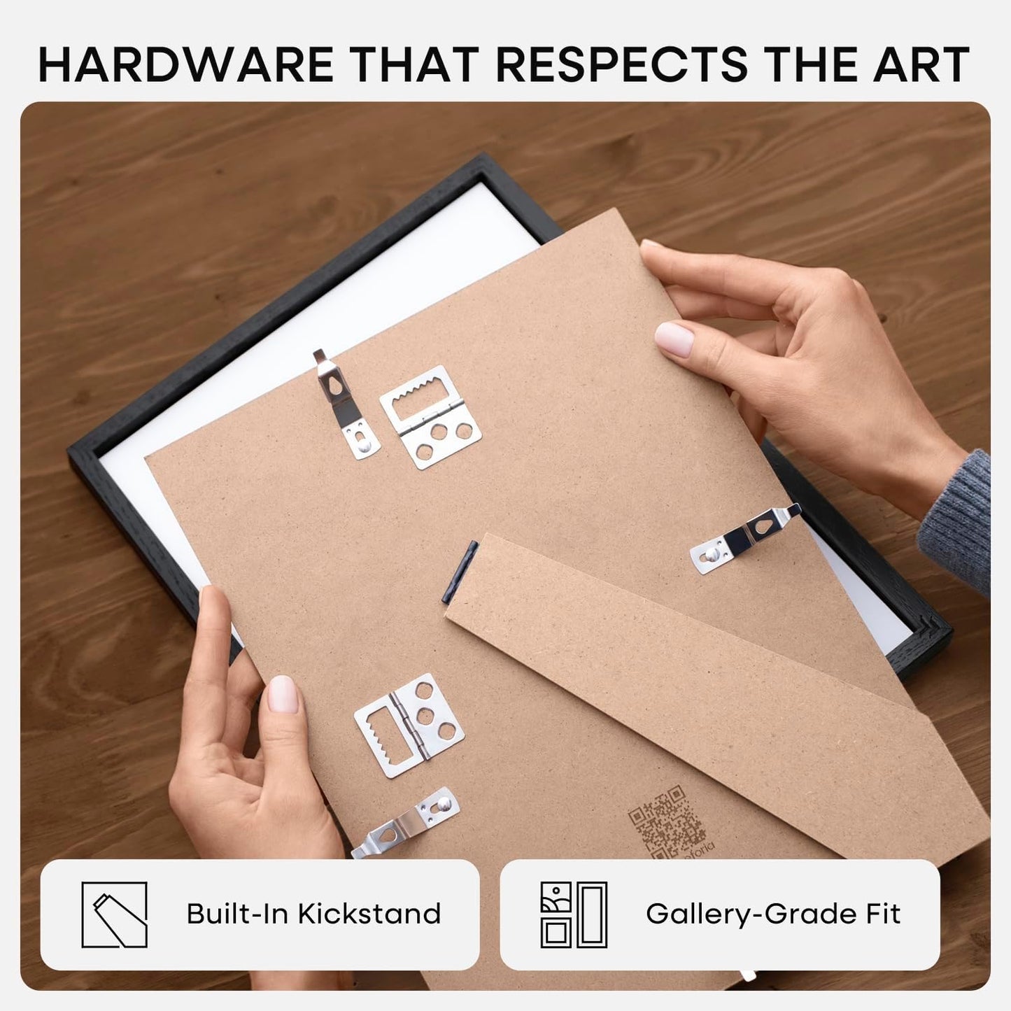 Homeforia 8x8 Picture Frame Black Wood, High-End Oak 8 x 8 Square Frames with Mat 6 by 6 inch Photo, 8x8 Wooden Frame Matted to 6x6 Art, 8by8 Wall or Tabletop Frame, Tempered Glass, Wall Kit, Set of 3