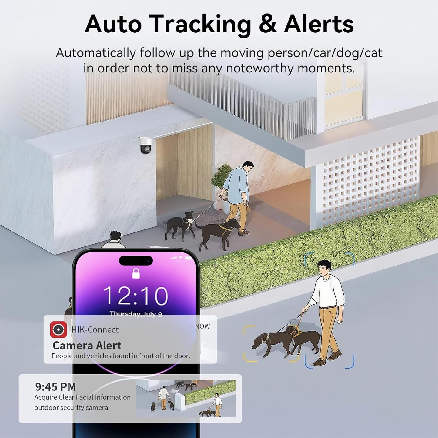 DS-2DE2C400MWG-E Wired PT 4MP PoE IP Camera with 345° pan and 80° tilt, Auto-Tracking Lite, Smart Hybrid Light, IP66, 2-Way-Audio,2.8mm Lens, International English Version