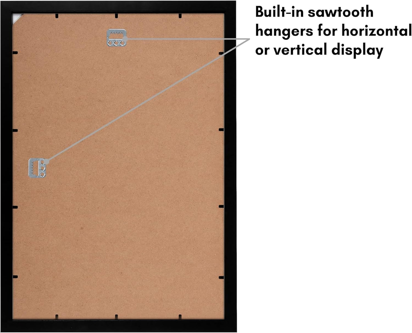 Americanflat 13x19 Picture Frame with Shatter-Resistant Glass - Signature Collection - Gallery-Style Frames Made of Engineered Wood - Photo Frame for Wall Display - Black