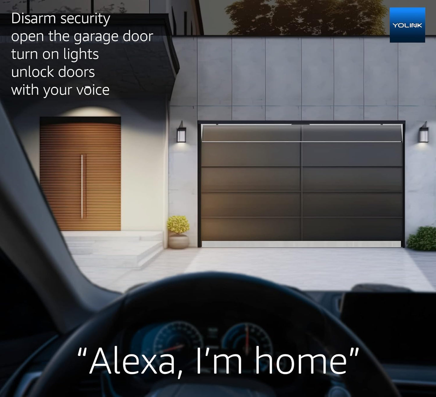 Smart Garage Door Kit with YoLink Hub - YoLink 1/4 Mile World's Longest Range Garage Door Controller and Wireless Sensor Compatible with Alexa IFTTT