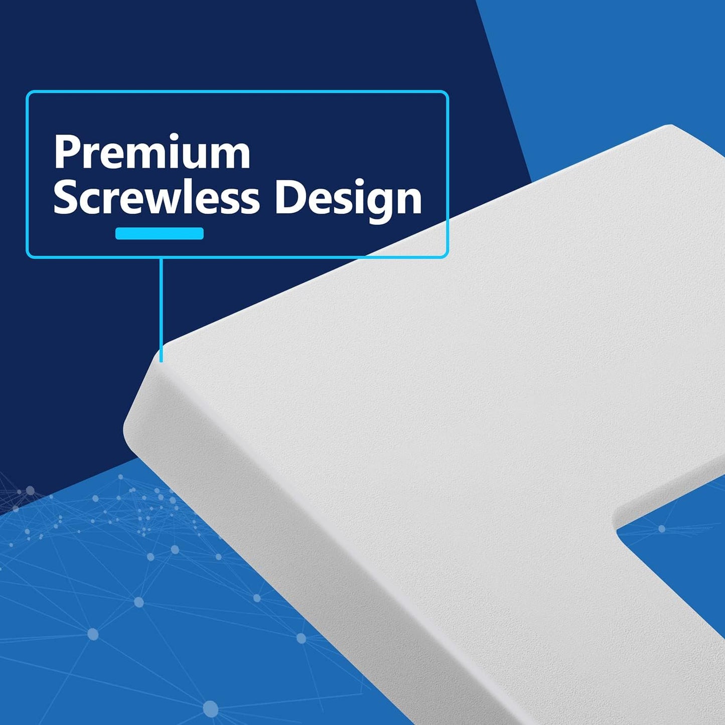 LIDER Matte Finish Decorator Switch Cover, Screwless Wall Plate, Mid-Size 1-Gang 4.88" x 3.11", Unbreakable Polycarbonate Thermoplastic, UL Listed, LSWP-31M-W10P, White, 10 pack