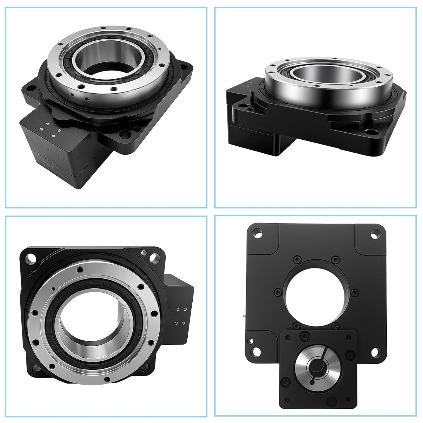 Hollow Rotary Platform Positioner Actuator High Accuracy 360 Degree Electric Indexing Table Rotating Table for NEMA34 Stepper Motor / 80mm Servo Motor Replace DD Motor Cam Indexer