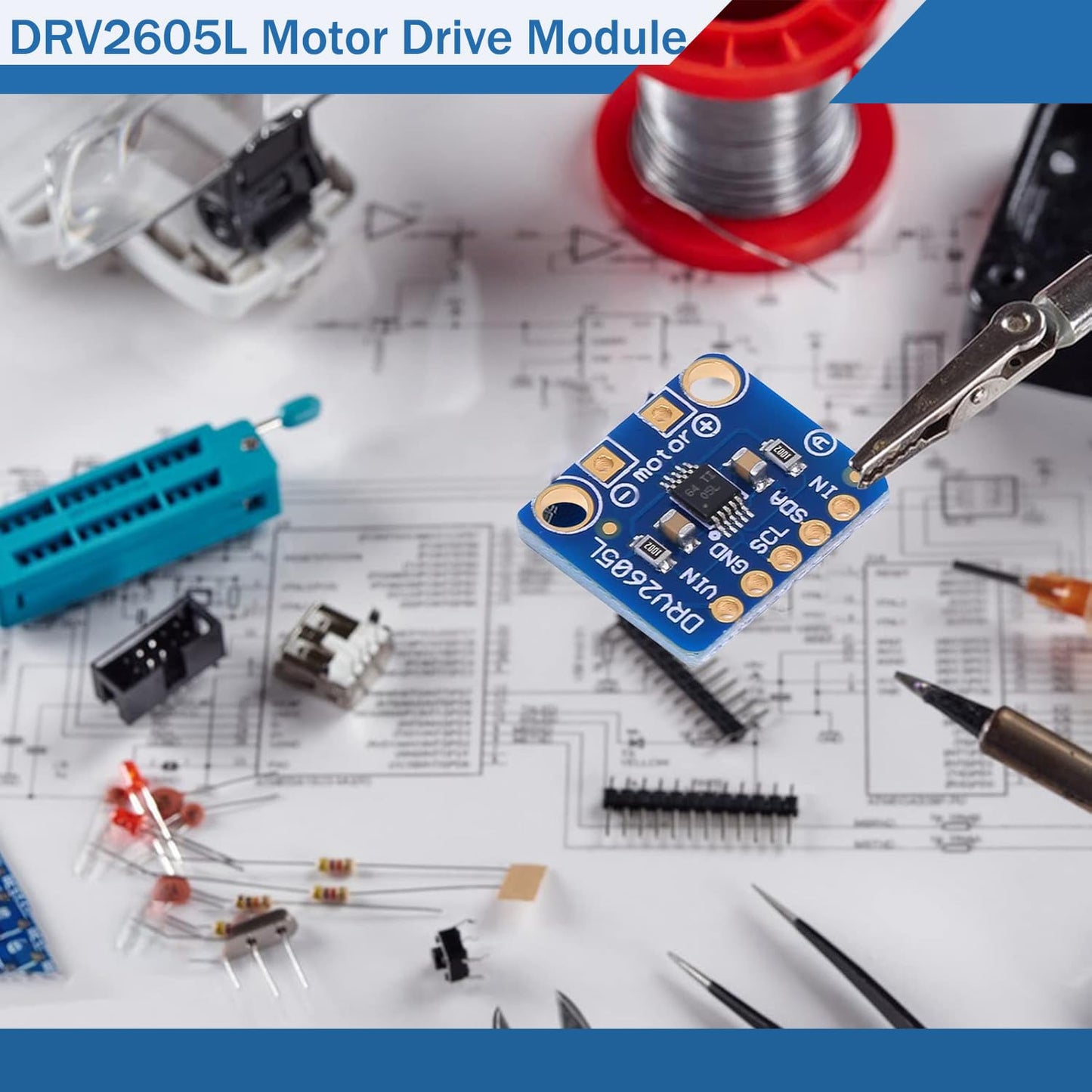 Haptic Motor Controller, Motor Drive Modulely, DRV2605L Motor Drive Modulely with in General Pin for Control Audio to Generate Haptic Code