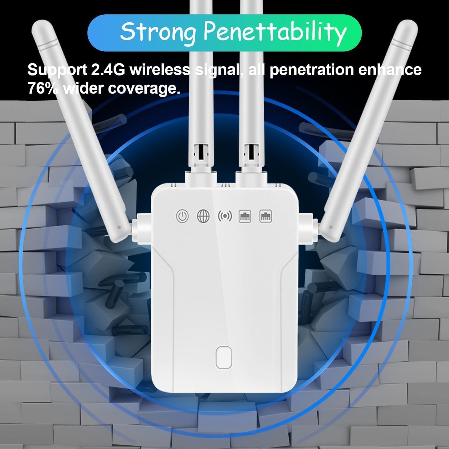 WiFi Extender Signal Booster for Home: Internet Repeater Long Range Covers Up to 45+ Devices and 8470 Sq.ft for Apartment Basement Office House