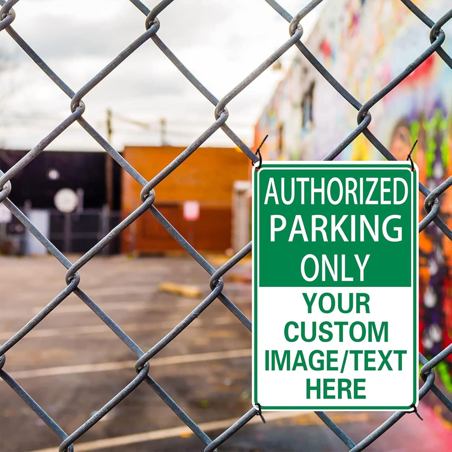 Authorized Parking Only Custom Parking Signs for Parking Lots Business and Schools Outdoor Use Aluminum Metal Decor 12x17 Inches