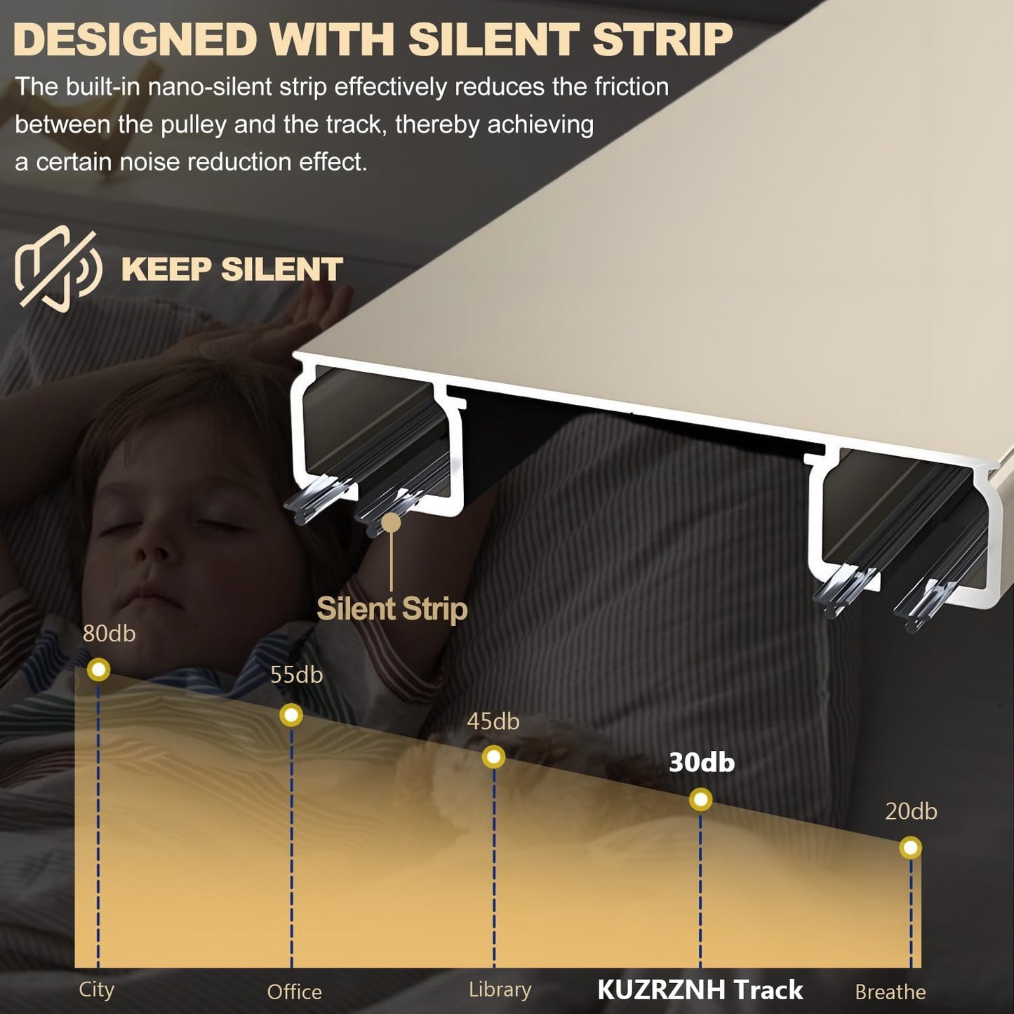 Double Curtain Track Ceiling Mounted, Heavy Duty Aluminum Sliding Rails for Curtains, Silent Double Curtain Track System for Drapes Room Dividers Living Room Bedroom (Champagne,4.7m(15.4ft))