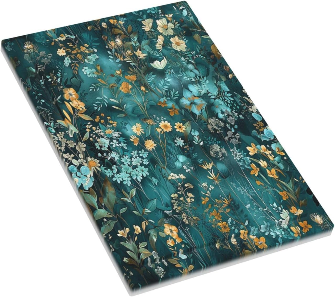 Light Switch Cover Plate Green Leaf Floral Boho Golden Flower Plant 1 Gang No Device Blank Electrical Wall Plates Faceplate Decorative Switch Plate For Bed Room Cabin Decor