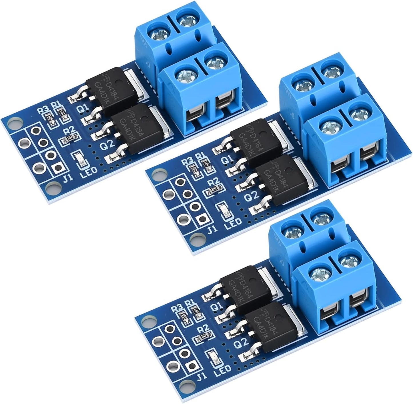 3PCS Dual High-Power MOSFET Trigger Switch Drive Module 0-20KHz PWM Adjustment Electronic Switch Control Board Motor Speed Controller Lamp Brightness Control, DC 5V-36V 400W, 15A (Max 30A)