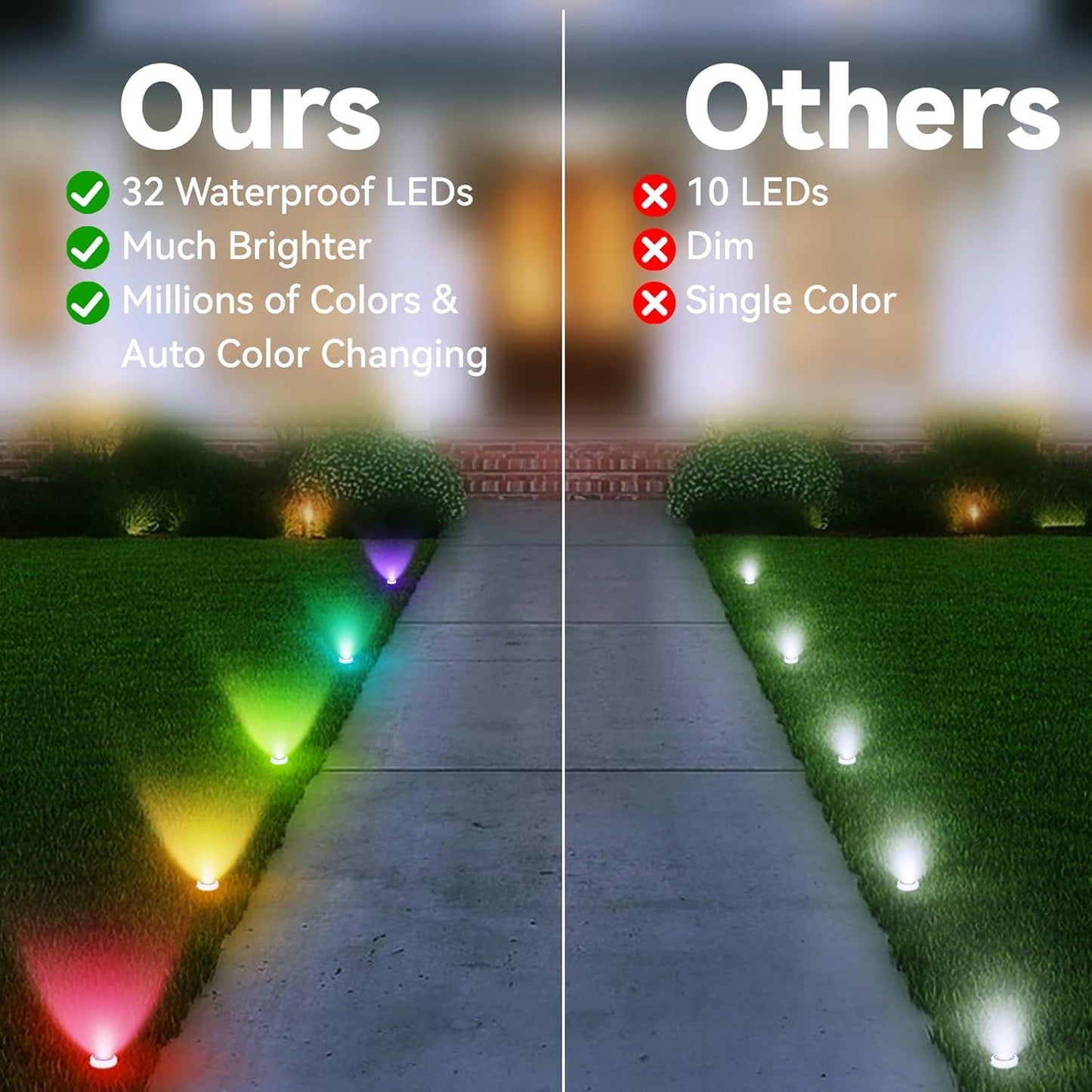 Permanent Outdoor Lights for House, Smart Outside christmas Lights with 72 Scene Modes,IP68 Waterproof Eaves Lights for Christmas All Holiday Decorations,Work with Alexa, Google Assistant (100 Ft)