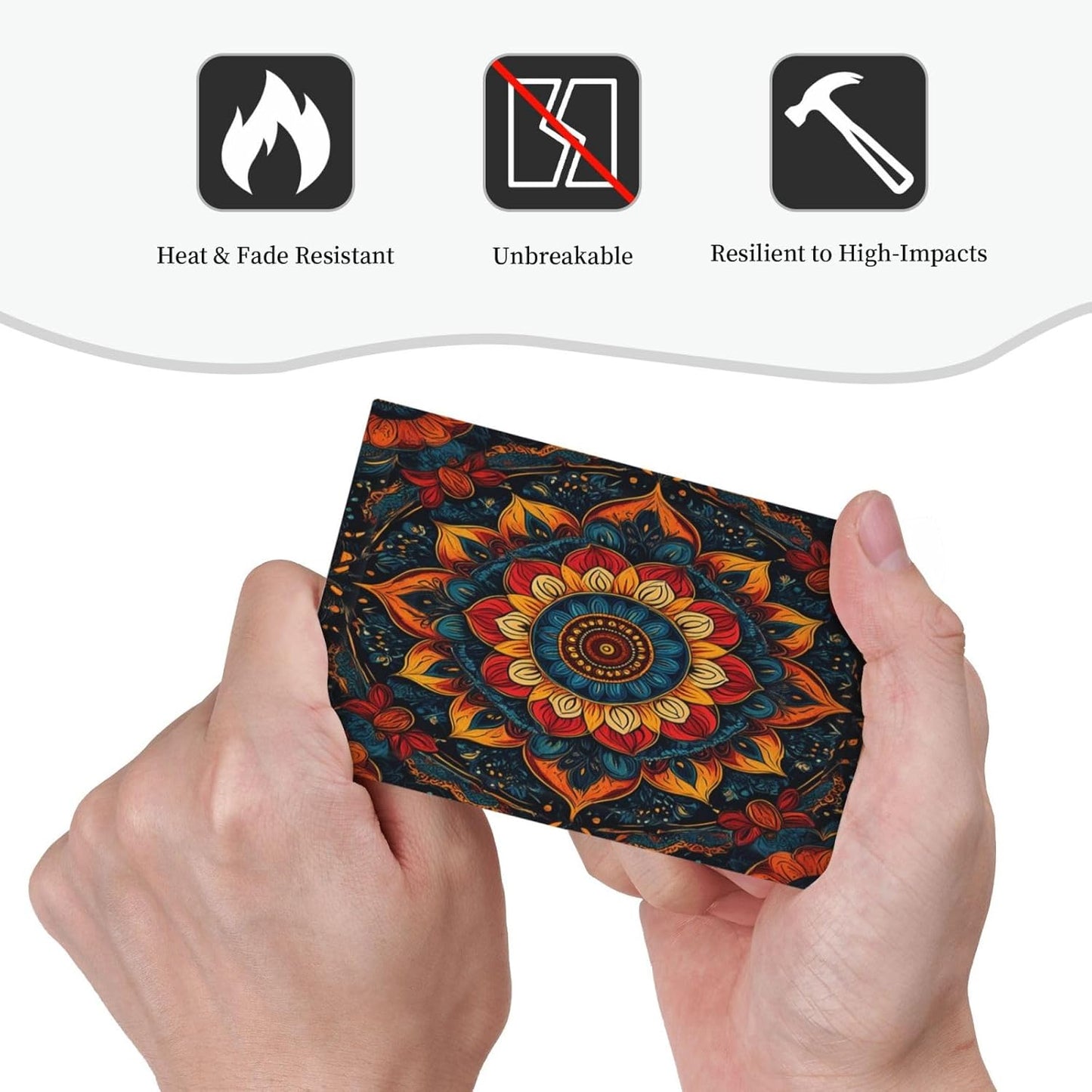 Boho Colorful Mandala 1-Gang No Device Blank Wallplate Electrical Light Switch Covers Decorative Receptacle Face Plate Cover for Bathroom 5 X 3 IN