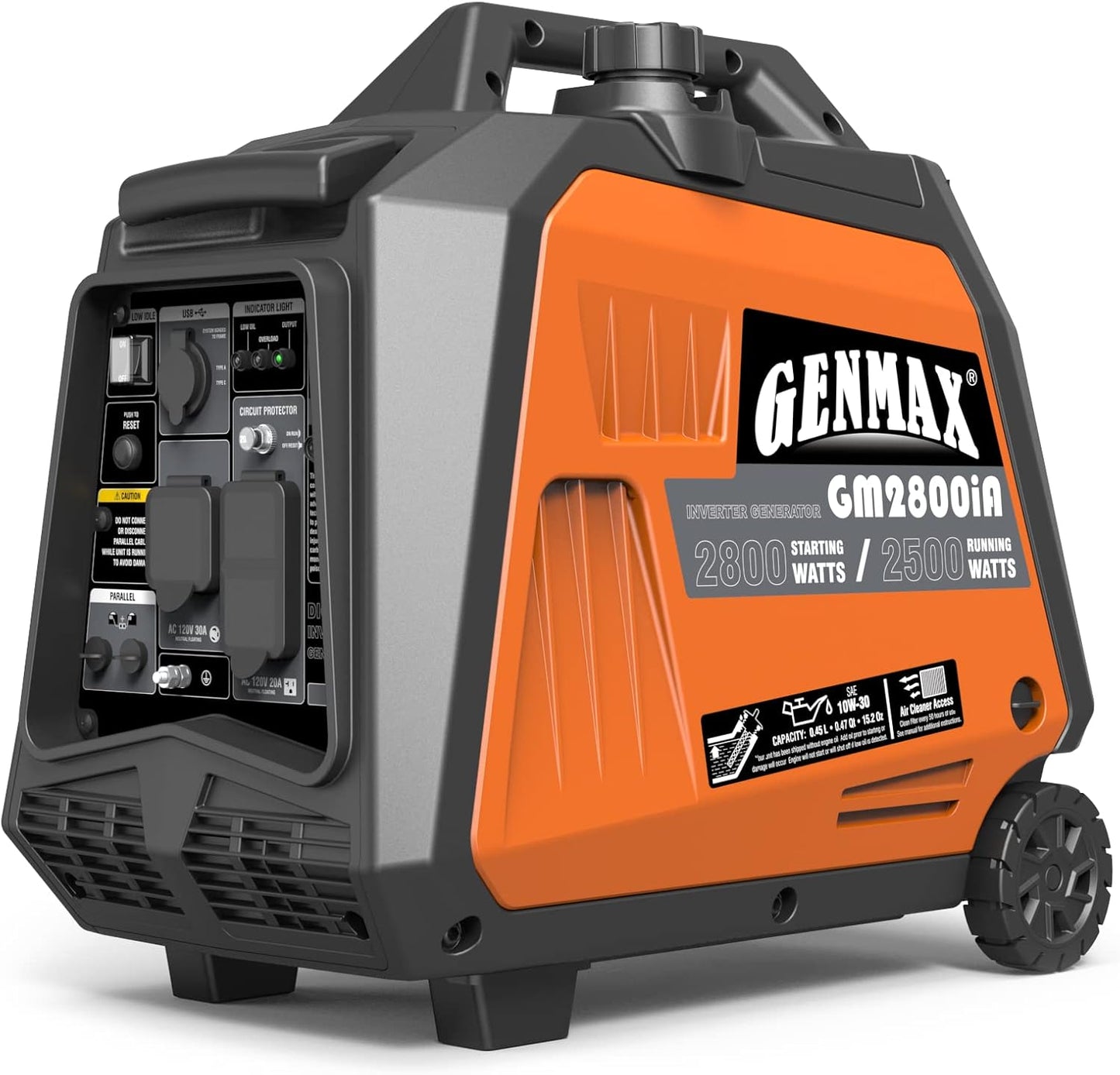 GENMAX Generator，EPA Compliant, Eco-Mode Feature, Ultra Lightweight for Backup Home Use & Camping