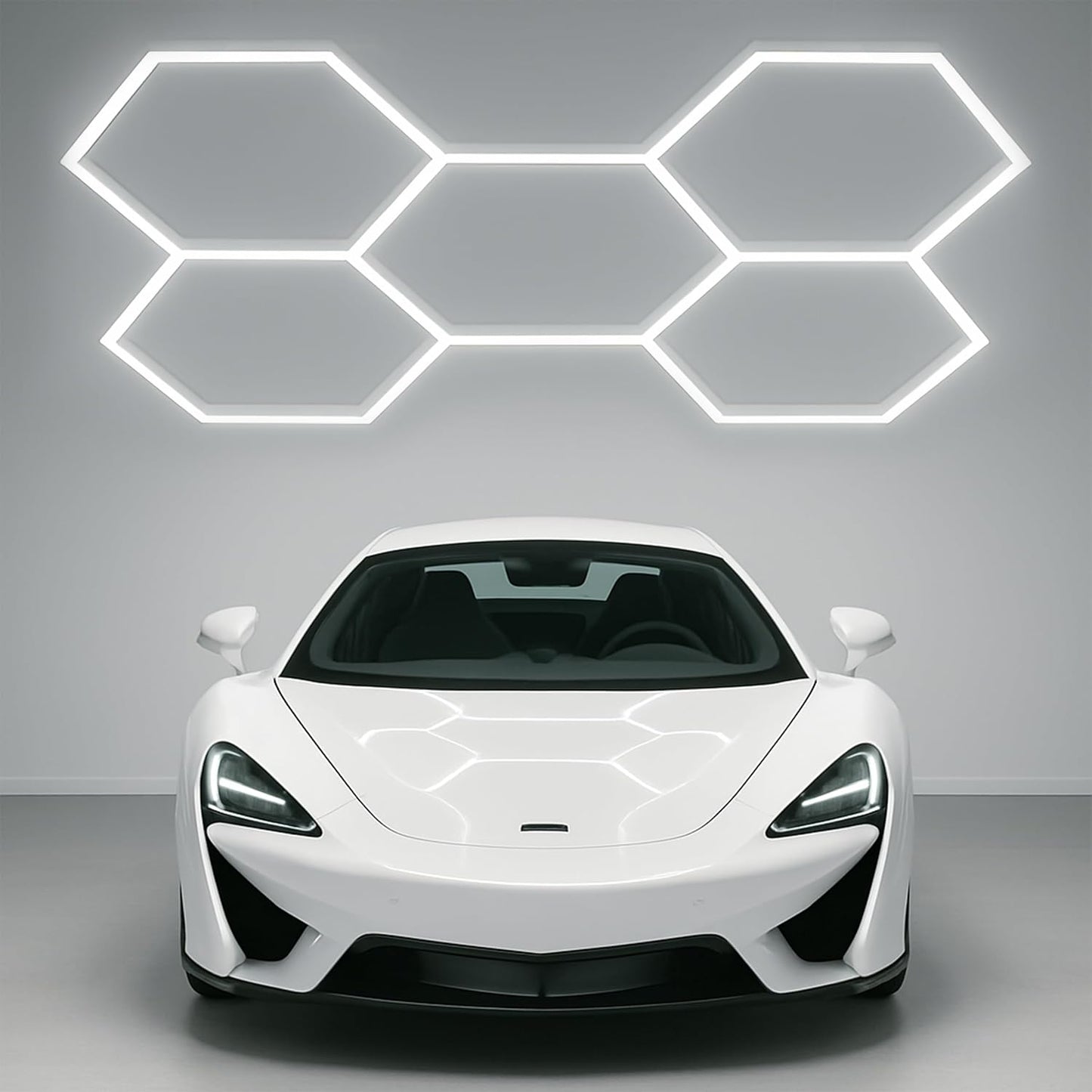 Neatfi LED Hexagon Garage Lights with 14,400 Lumens, 6500K, 192W, Hexagon Lights for Garage, Auto Shops, Car Detailing, Basements, Warehouses, Barber Shops, Beauty Salon, & Gym (5 Hex, Cool White)