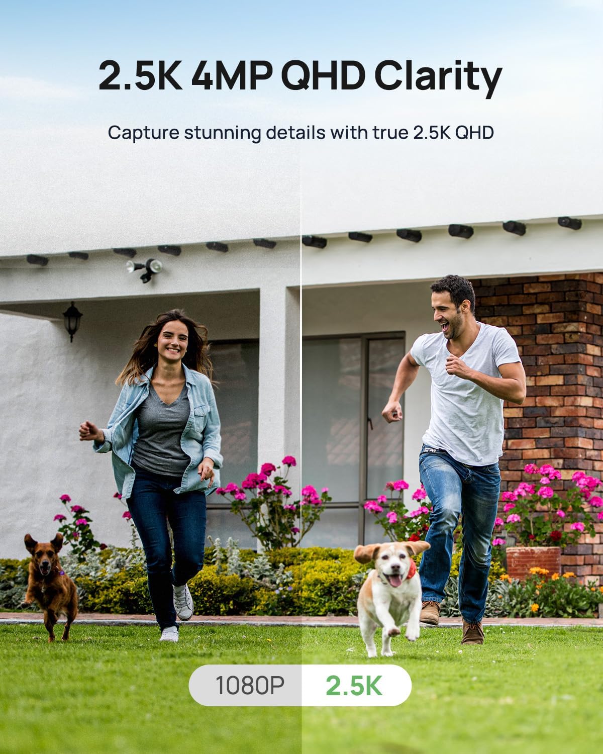 Anona Lucio 2.5K Security Camera Outdoor Battery Wireless with Solar Powered, Color Night Vision & 138° FOV, Multi-Object Detection, No Hub Needed, Two-Way Audio, IP67, 2 Pack