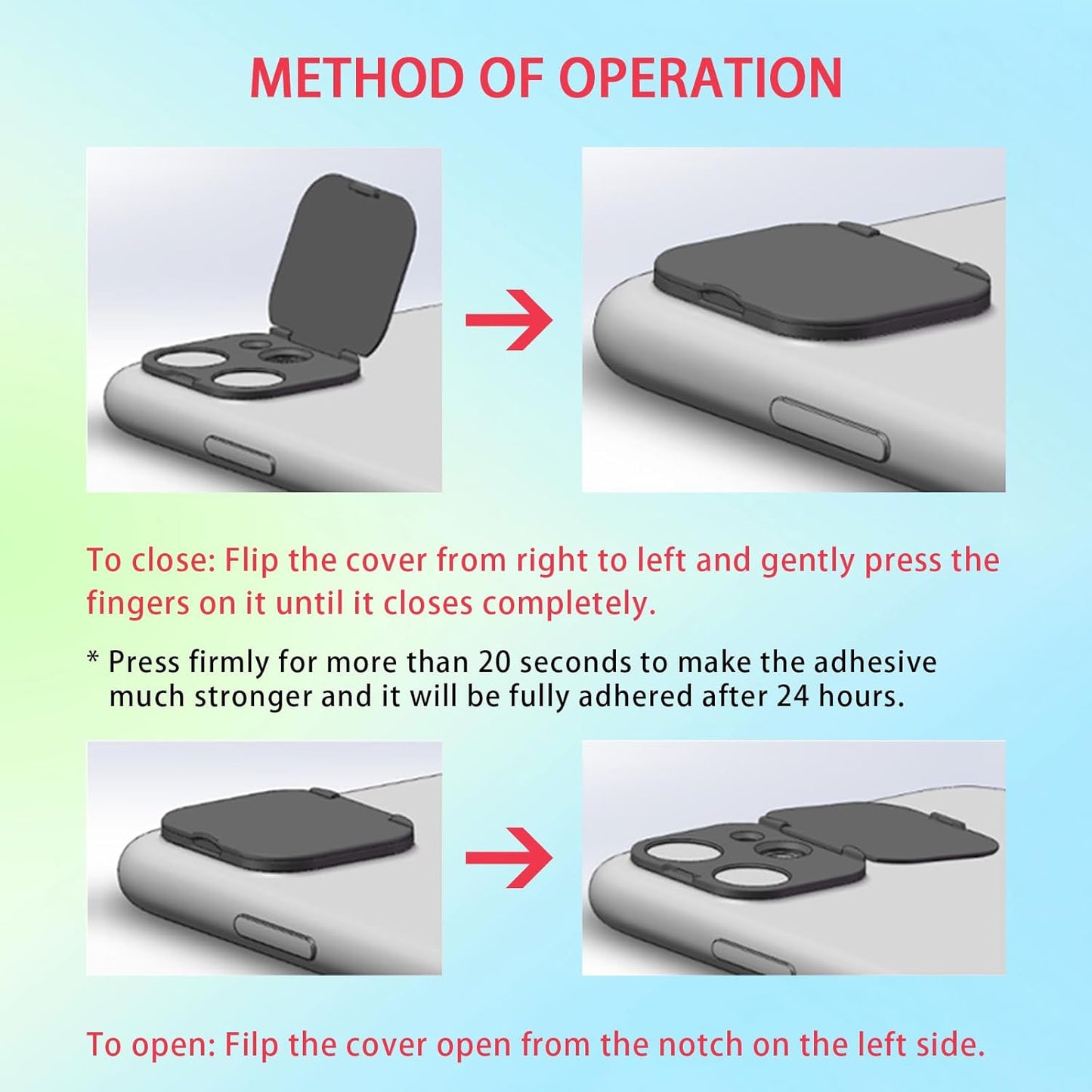 Front Camera Cover Compatible for iPhone 16Pro /16 Pro Max with Rear Lens Cover,Protect Privacy and Security But Not Affect Facial Recognition(2Pack)-2025 Updated Version