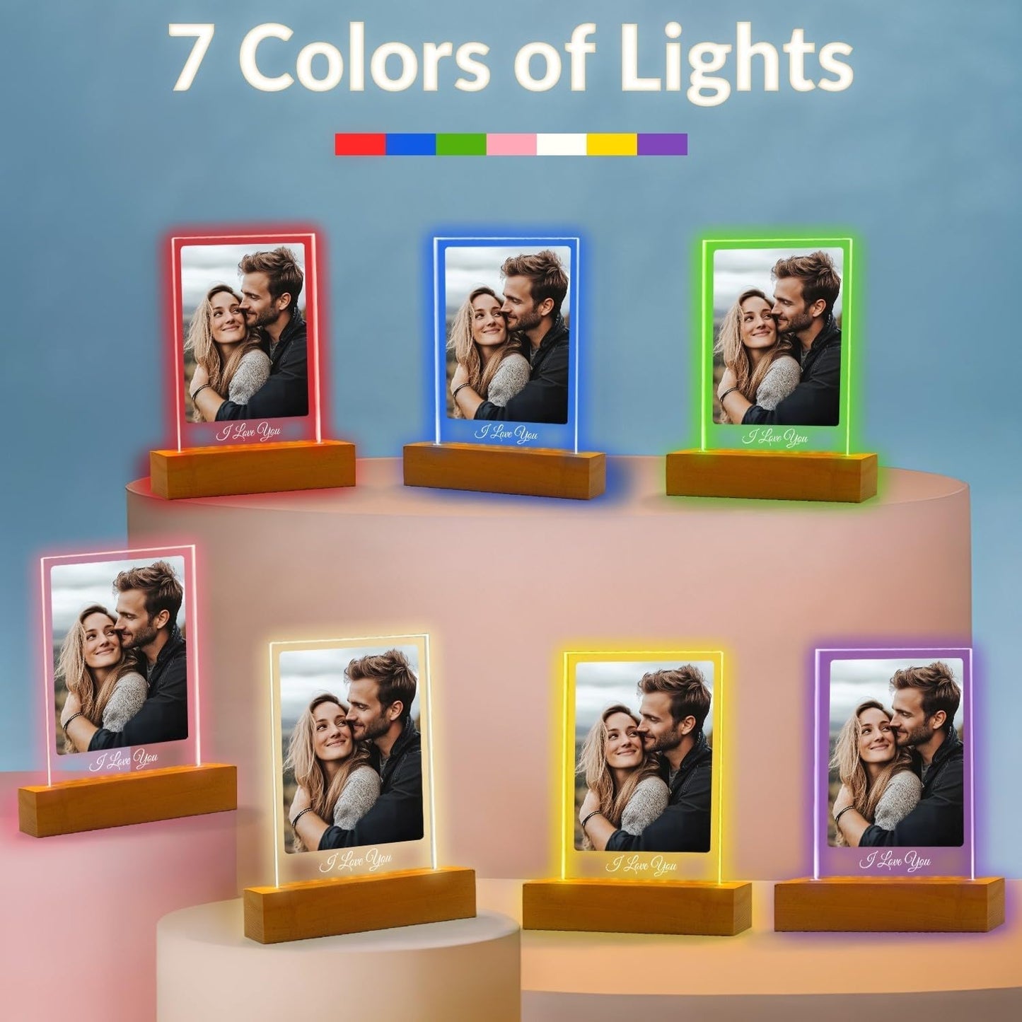 Custom Picture Frame, Personalized Photo Frames, Customized Picture Frames, Personalized Valentines Day Gifts for Women Men Her Him Girlfriend Boyfriend Mom Dad Family Couple Pet