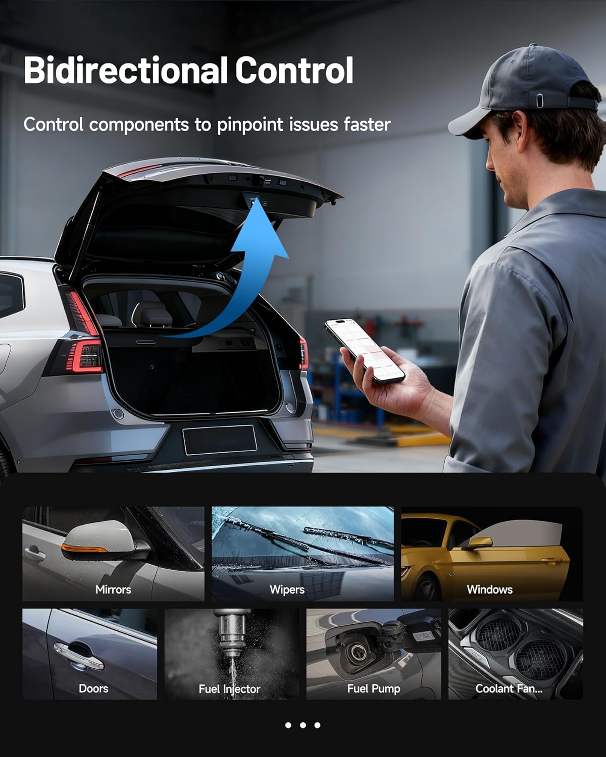 OBD2 Scanner Bluetooth TOPDON TopScan Pro, Bi-Directional Scan Tool with All System, 13+ Services for iOS & Android, FCA AutoAuth, CAN-FD, AI Assistant, Upgraded from TopScan Car Code Reader (Green)