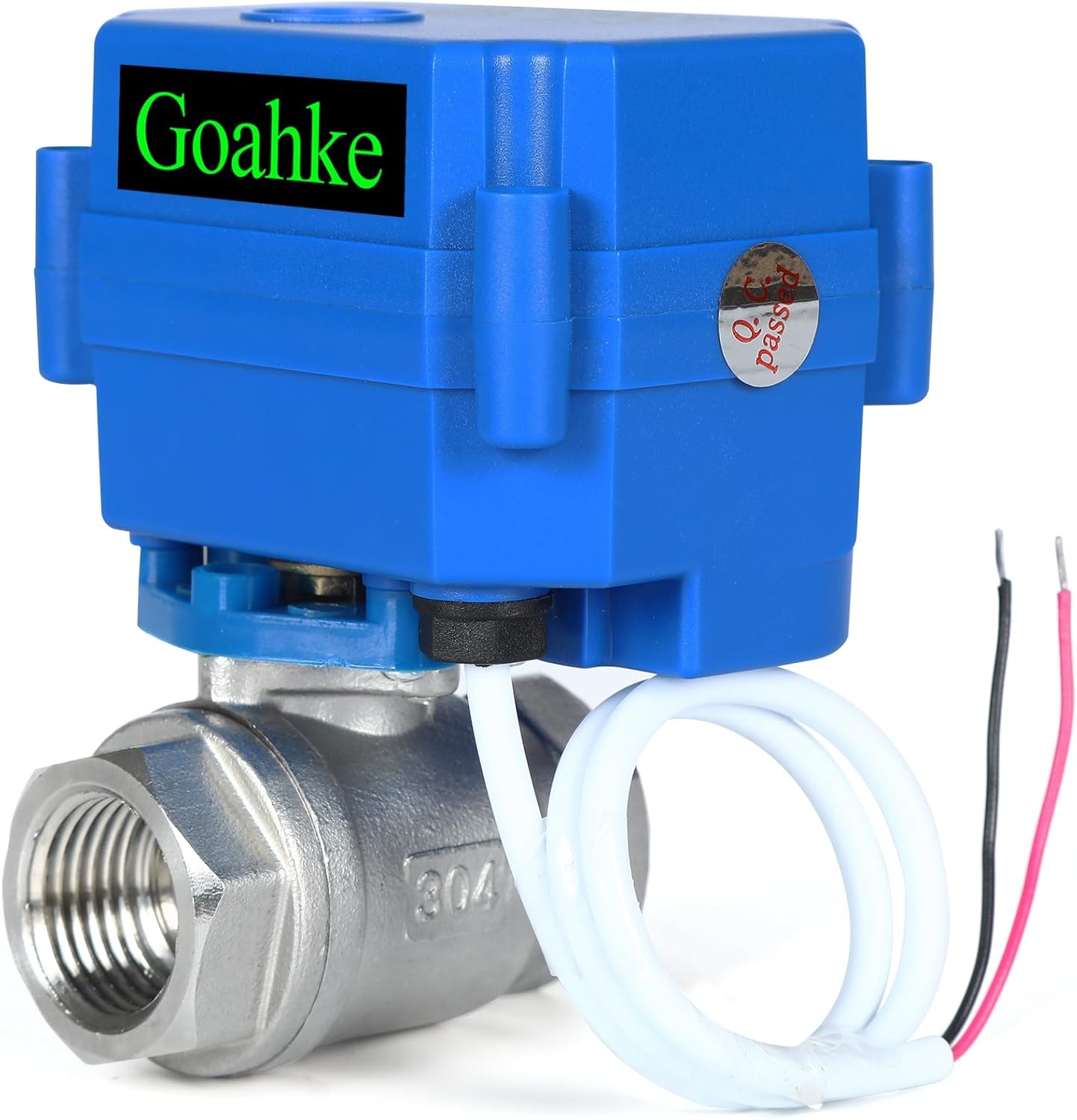 Motorized Ball Valve 1", Standard Port, Stainless Steel Ball Valve, 2 Wire Auto Return, 9-24V AC/DC, Electric Shut Off Ball Valves