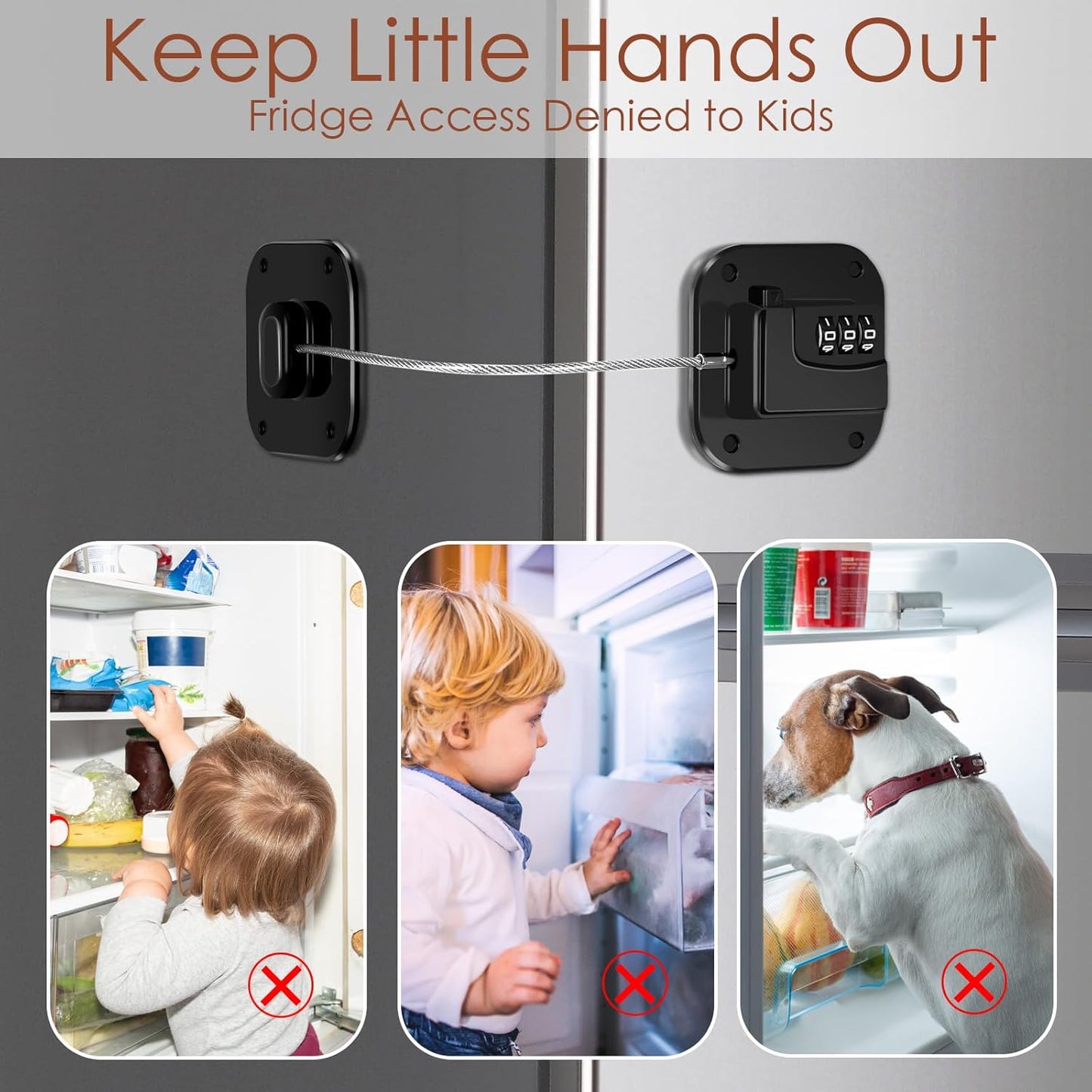 Refrigerator Lock, Combination Lock for Refrigerator Cabinets