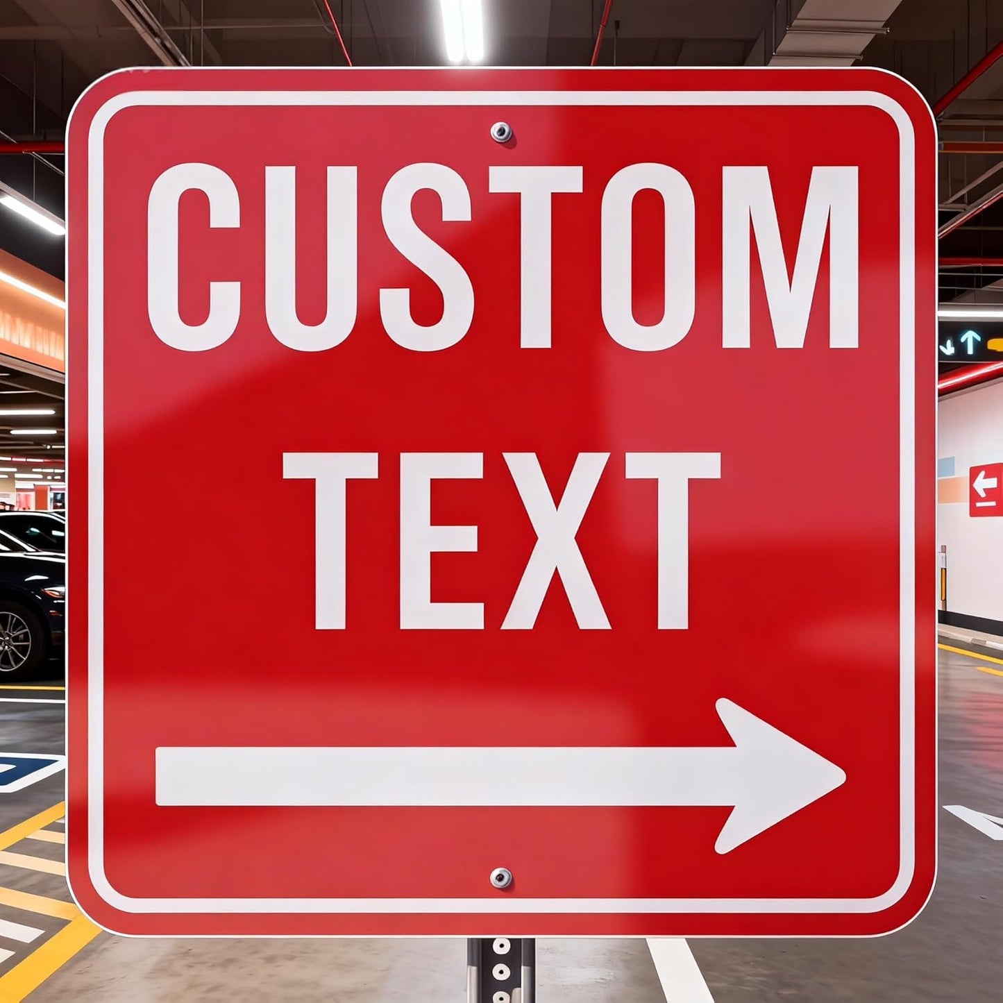 Custom Large Outdoor Metal Sign, 36x36 inch 0.04" Rust-Free & Weatherproof Aluminum, Reflective Option, Single/Double Sided for Business