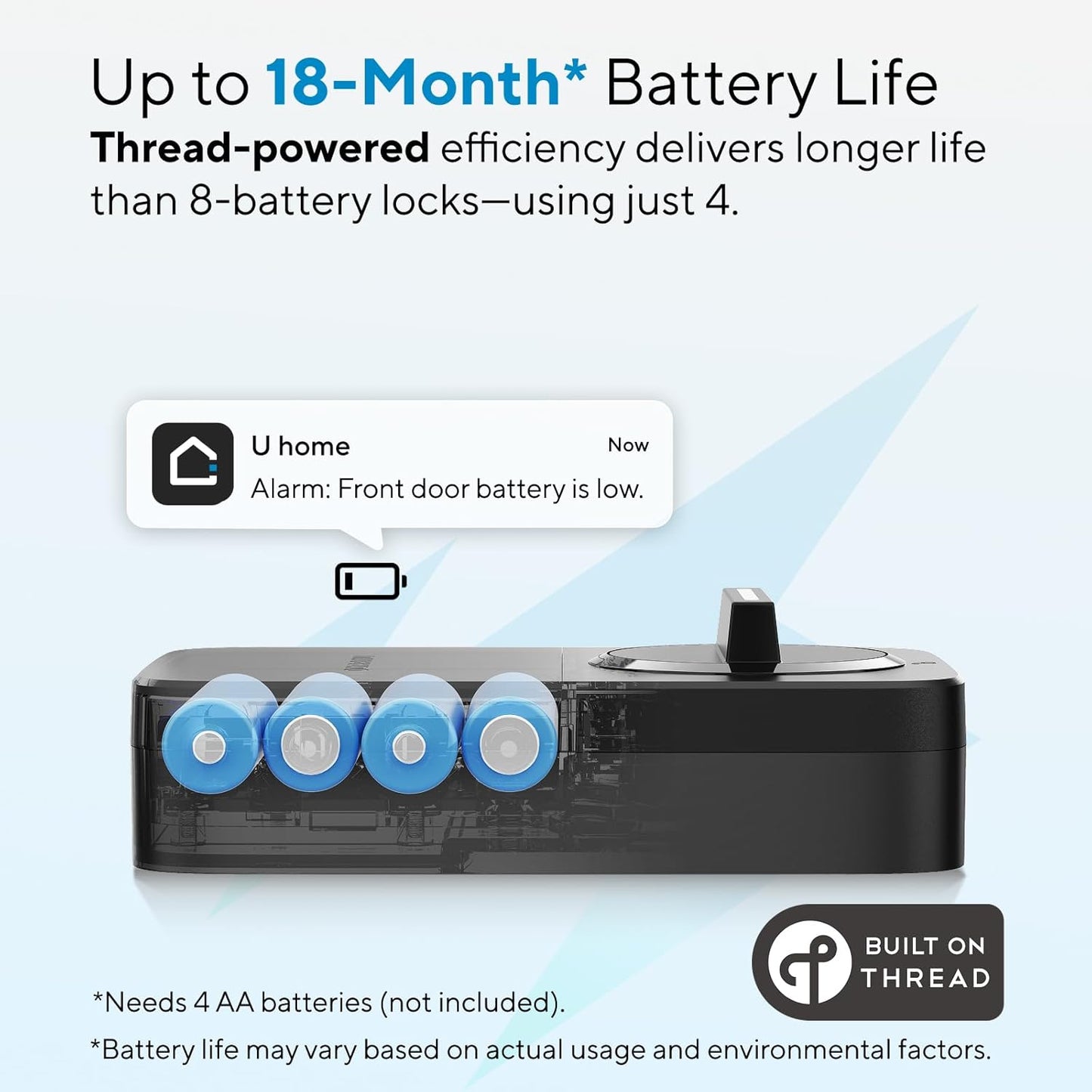 ULTRALOQ Bolt Smart Lock, Built-in Wi-Fi, Matter Over Thread, Works with Apple Home, Alexa, Google, 7-in-1 Keyless Entry Deadbolt with Fingerprint ID, App, Keypad, Remote Control, 18 Months Battery
