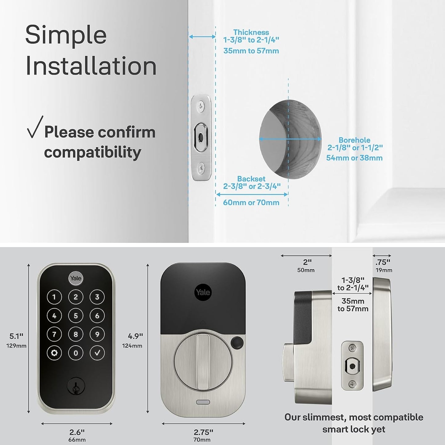 Yale Assure Lock 2 – Oil Rubbed Bronze Smart Lock for Front Door with Keypad and Adjustable Entry Codes (No Wi-Fi) and Deadbolt – Secure Keyless Entry Door Lock, YRD420-BLE-0BP