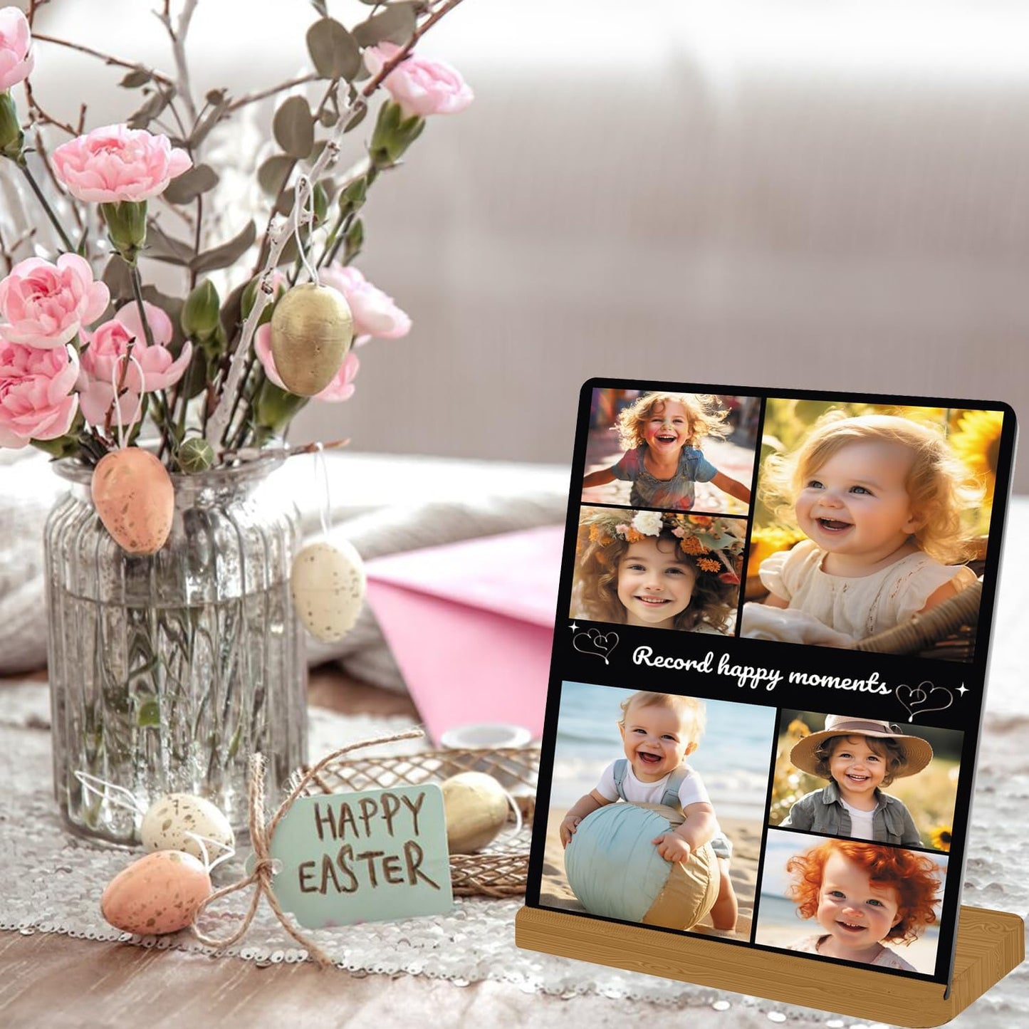 Custom Metal Photo Prints, Personalized Picture Frame with Your Photos, Customized Photo Gifts for Lovers, Couples, Family and Home Decor