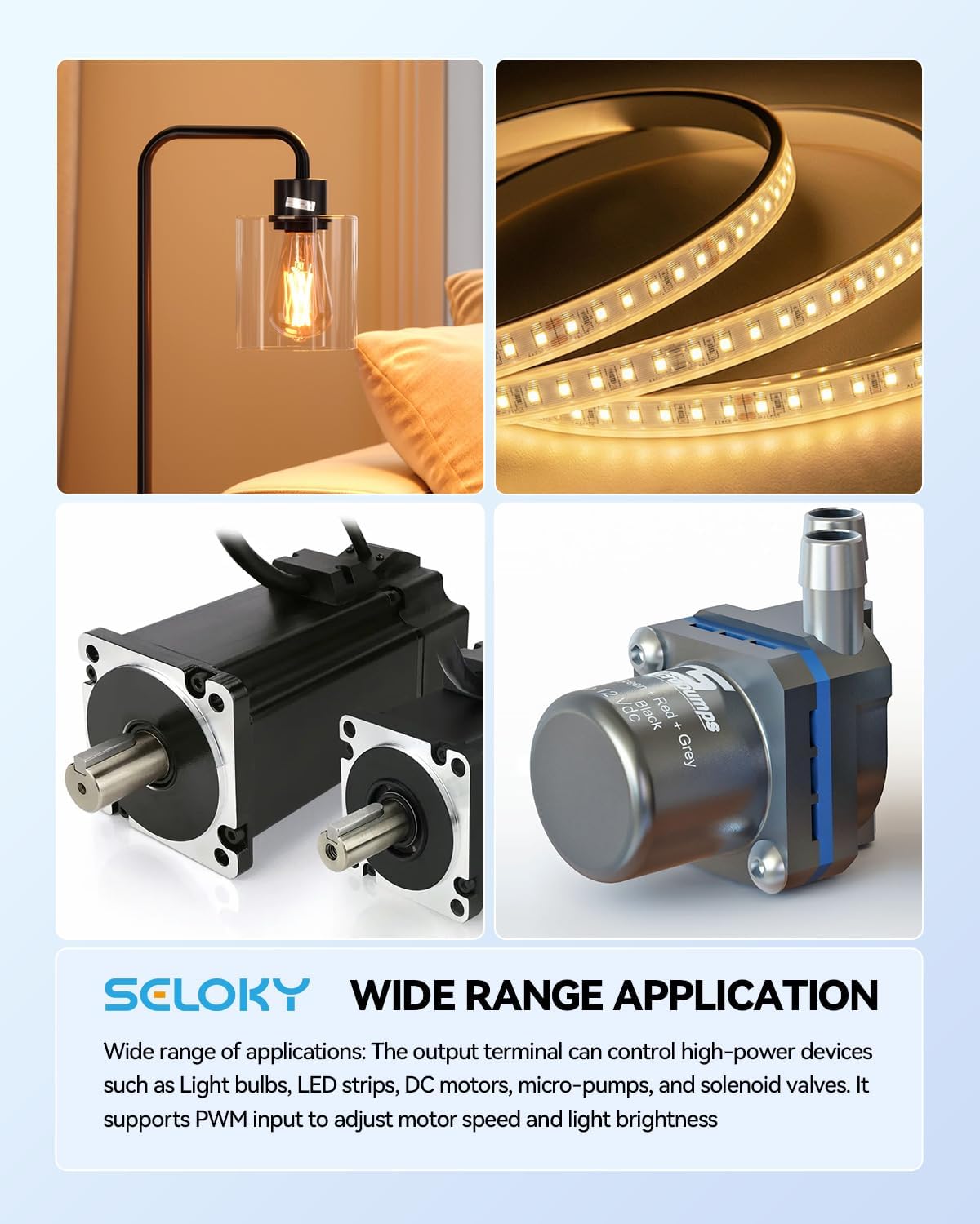 12PCS Dual High-Power MOSFET Trigger Switch Drive Module 0-20KHz PWM Adjustment Electronic Switch Control Board Motor Speed Controller Lamp Brightness Control, DC 5V-36V 400W, 15A (Max 30A)