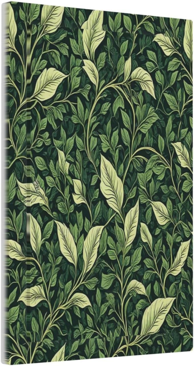 Vintage Green Plant Leaves 1-Gang No Device Blank Wallplate Electrical Light Switch Covers Decorative Receptacle Face Plate Cover for Bathroom 5 X 3 IN