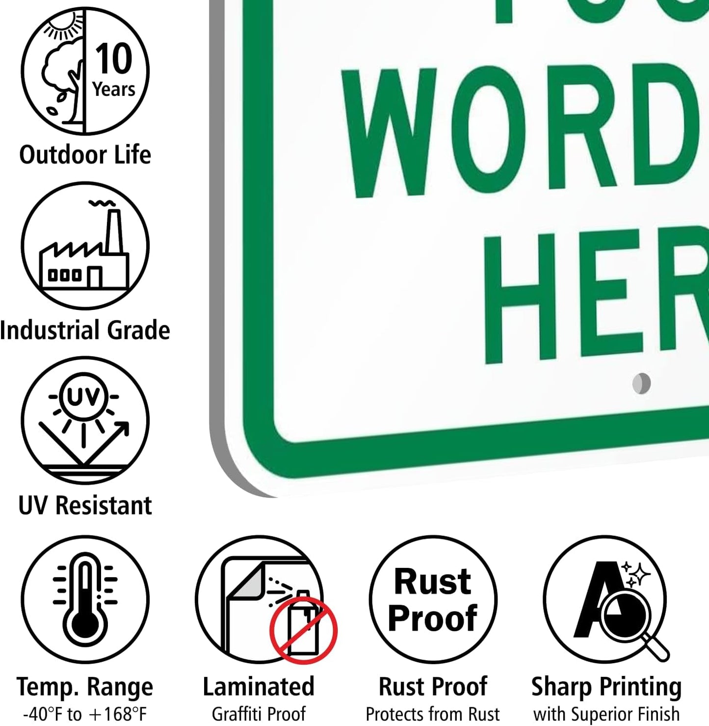 SmartSign 24 x 18 inch Custom “Reserved Parking” Metal Sign - Add Text, 80 mil Laminated Rustproof Aluminum, Green and White, Made in USA