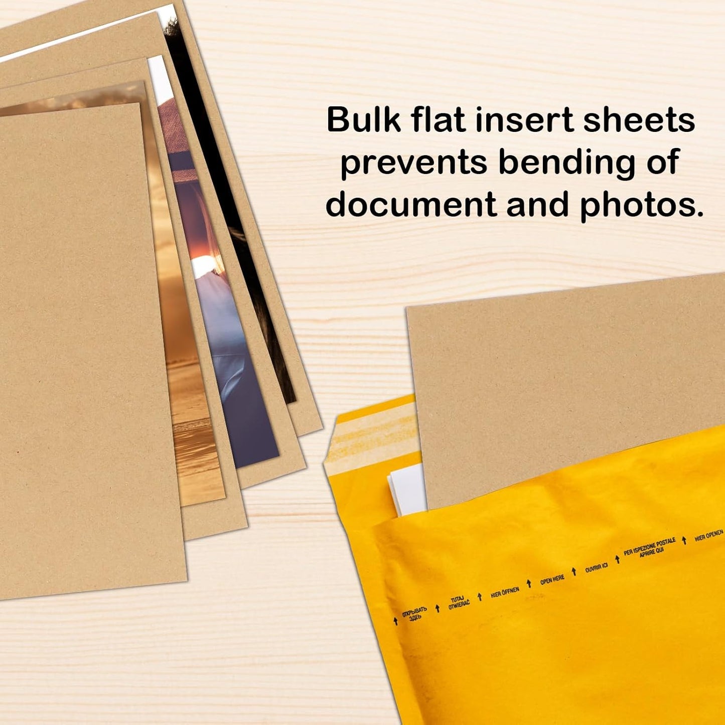 Calenzana 50 Pack 11x14 Inch Brown Corrugated Cardboard Sheets Flat Cardboard Sheets for Packing Mailing Divider and DIY Crafts