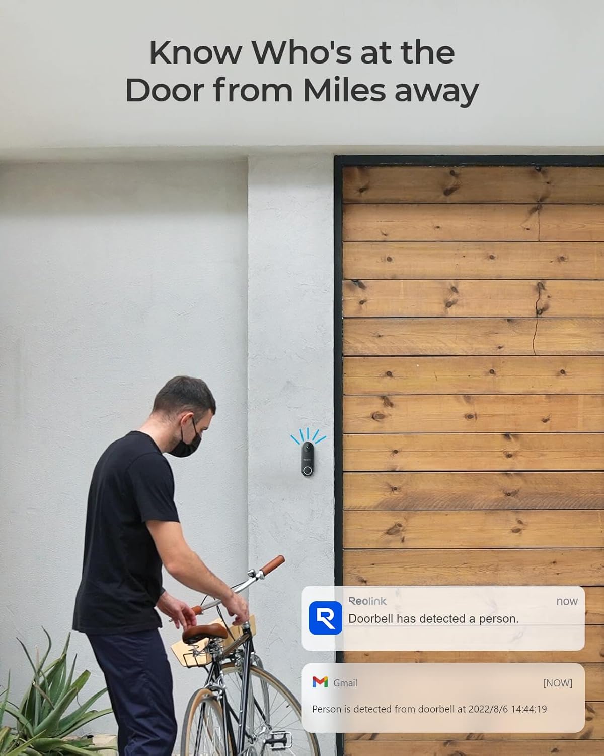REOLINK Video Doorbell Camera with 256GB microSD Card Bundle, Wired Video Doorbell, 5Ghz/2.4Ghz WiFi, 256GB SD Card for Local Storage, Chime Included