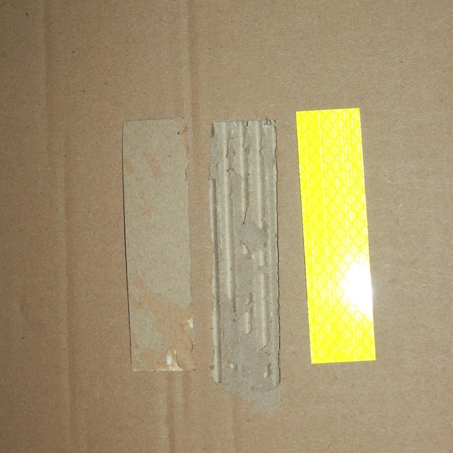 Non Fading Fluorescent Yellow Reflective Stickers 1 inch X 4 inch, Outdoor Waterproof High Visibility Safety Adhesive Reflector (50 Pcs)