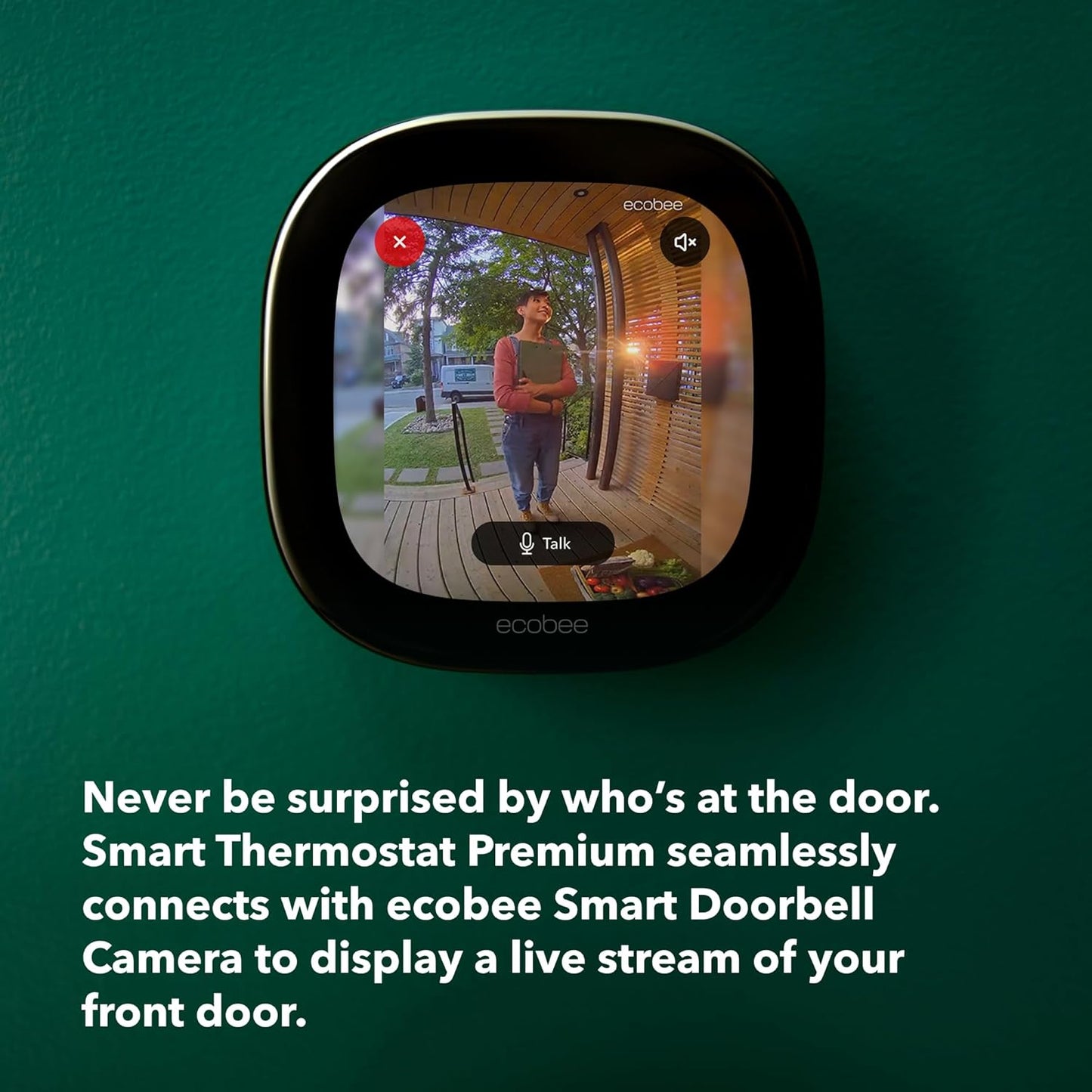 ecobee Security Bundle Pack Smart Doorbell Camera (Wired) + SmartSensor for Doors and Windows (2-Pack)