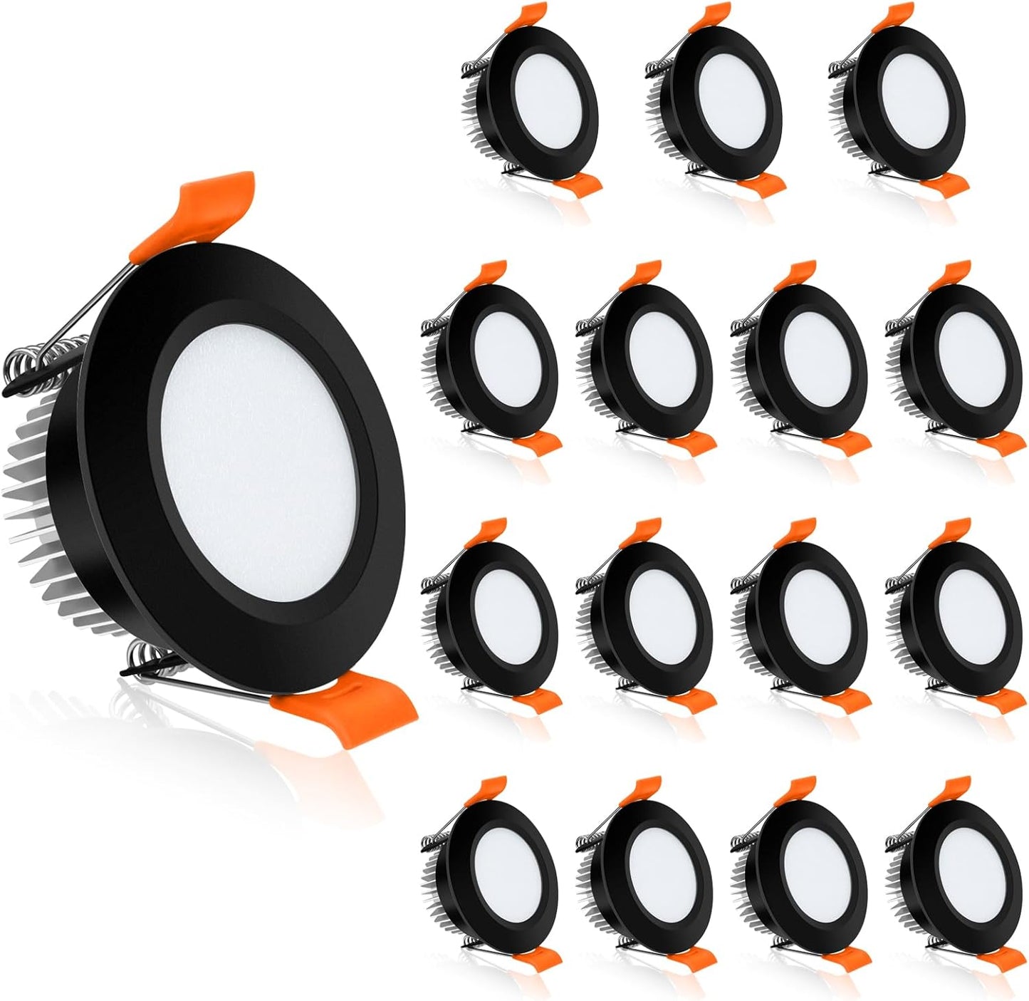YGS-Tech 2 Inch LED Recessed Lighting, Dimmable Downlight 3W(35W Halogen Equivalent), CRI80, 5000K Daylight White Ceiling Light with LED Driver (16 Pack)