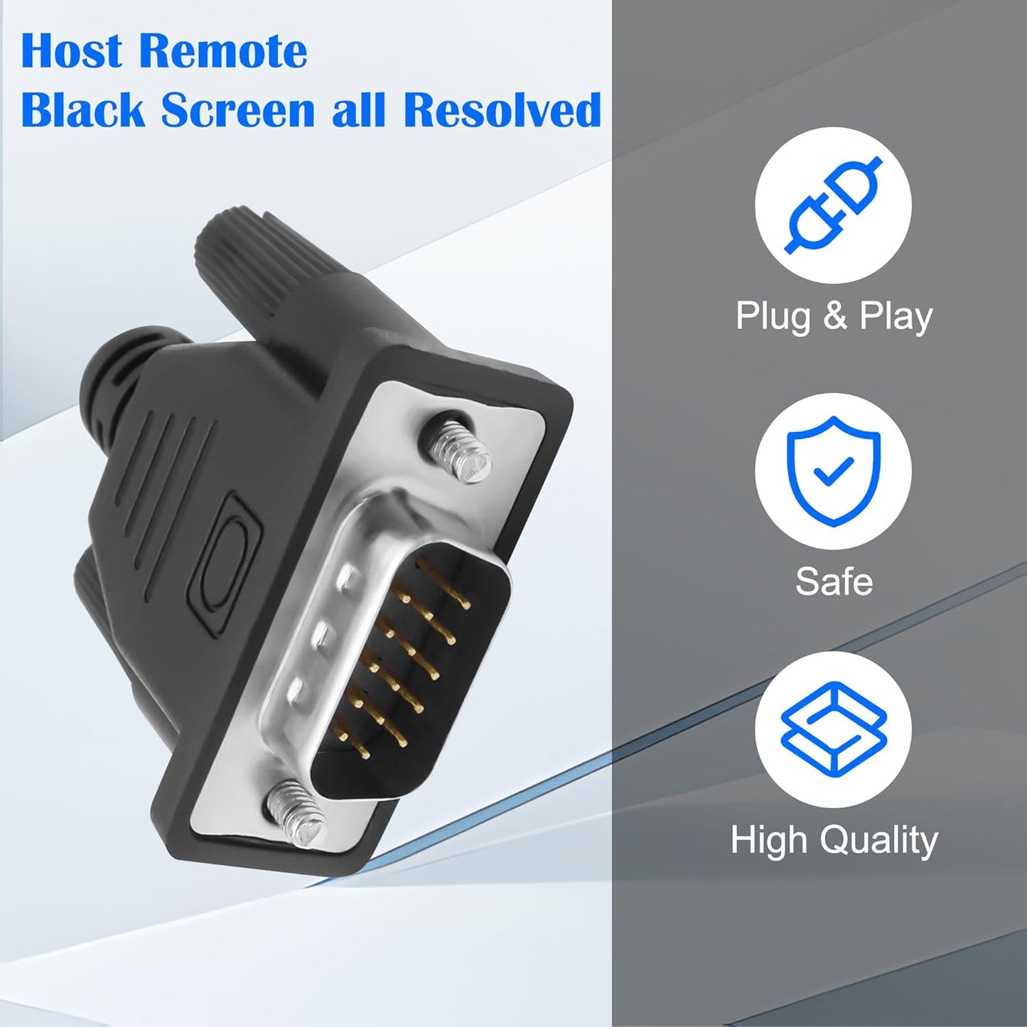MEIRIYFA VGA Dummy Plug Headless Ghost Display Emulator, VGA Virtual Display RGB Monitor Dummy Plug Headless Ghost Display Emulator 1920x1080P@60Hz (2Pack)