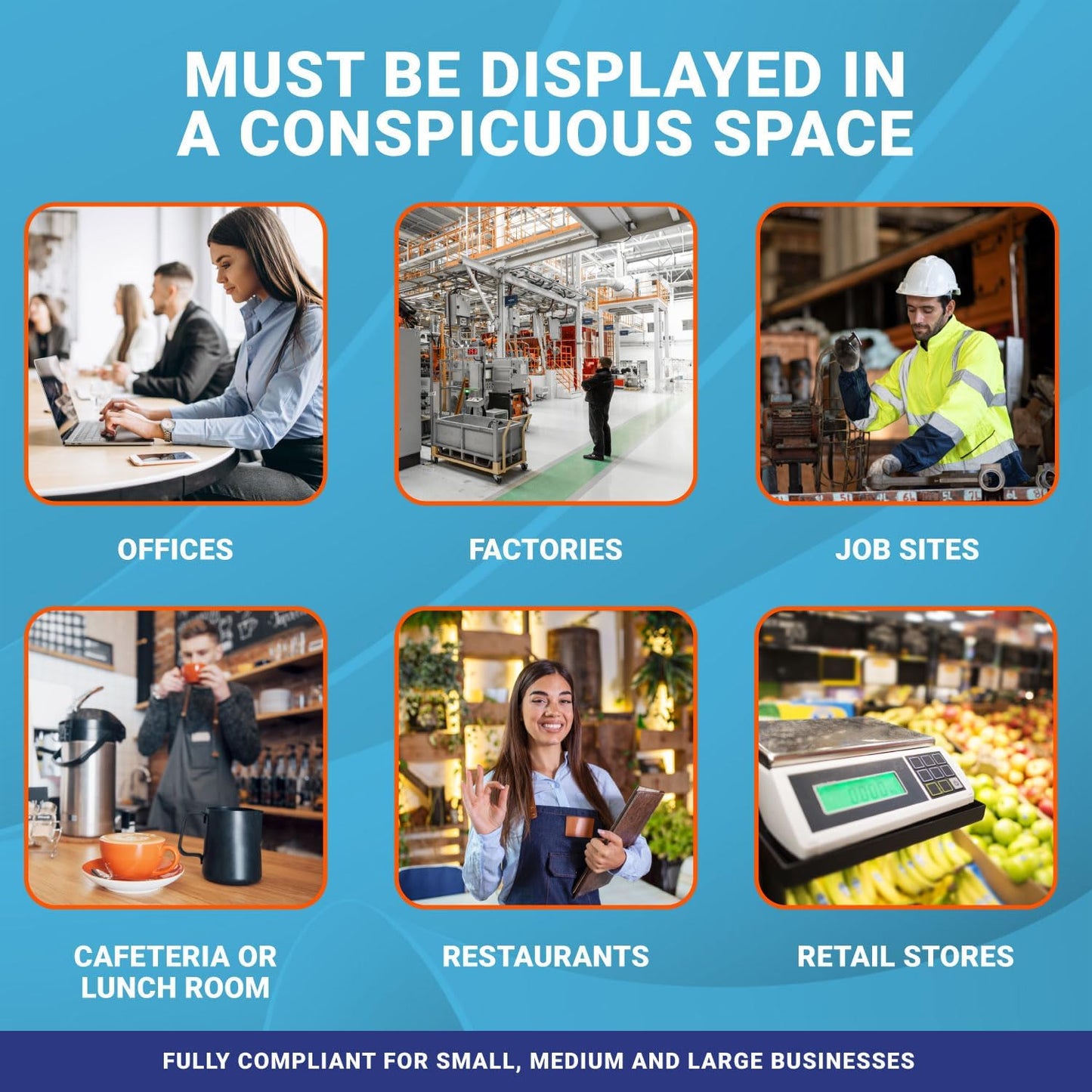 2025 Washington State and Federal Labor Law Poster - OSHA Workplace Compliant - Mandatory Regulations Posting for Employees - All-in-One Required Compliance Posting 16" x 40" - Laminated (English Poster)