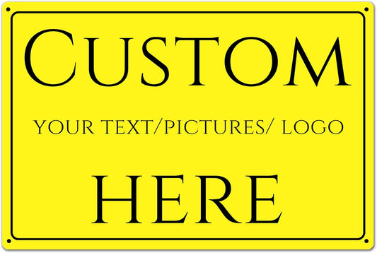 make your own sign custom,Custom Metal Signs Personalized，Reflective，Aluminum Weatherproof Metal Sign Multiple Sizes, custom signs outdoor metal, Business, Workplace, office, Home, Delivery Signs(16*12 Inch)