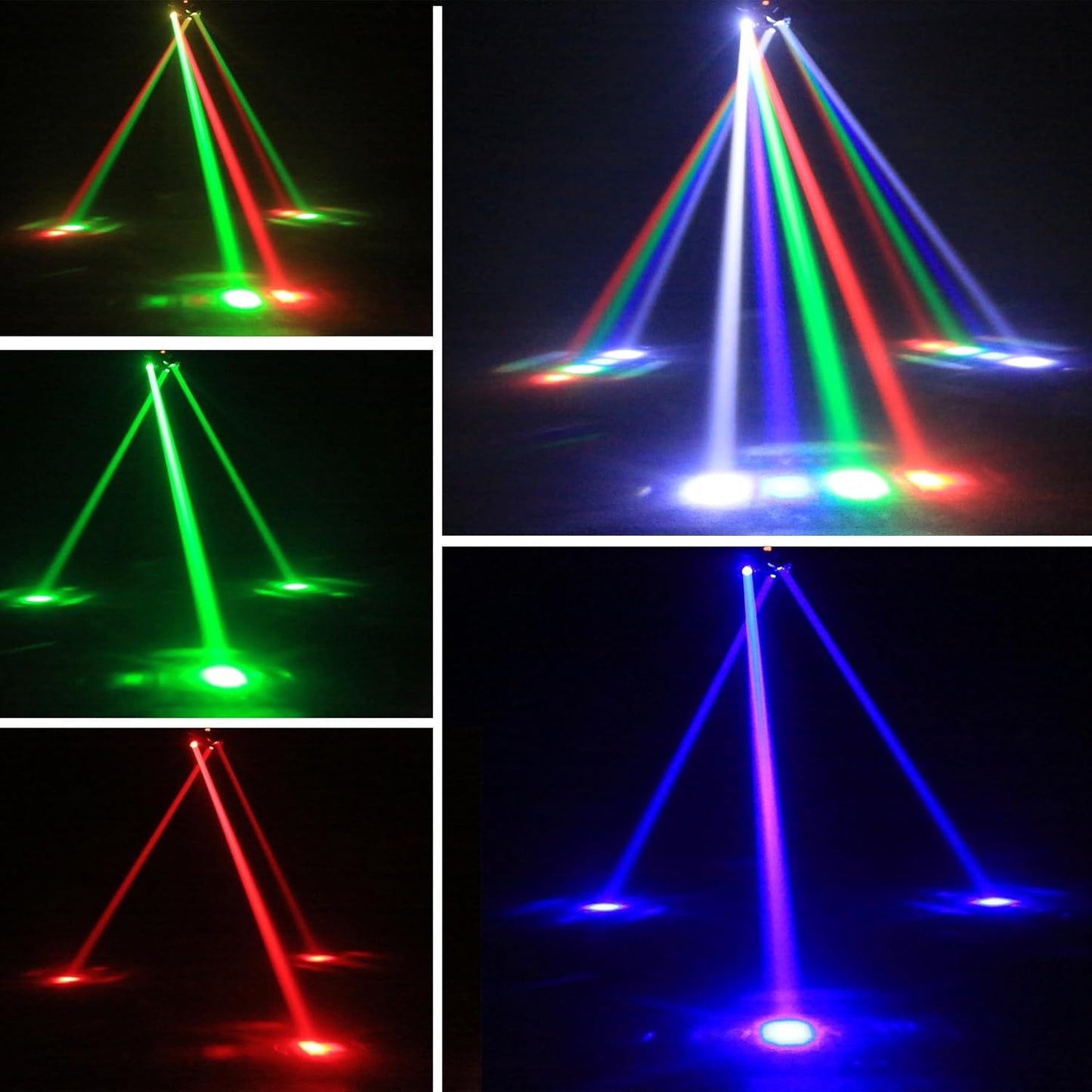 Mini Moving Head DJ Lights, 6-Arm Disco Lights with Remote Control 80w RGBW 4in1 LED DJ Stage Lighting Sound Activated DMX 512 Control for Disco Club Wedding Party Christmas