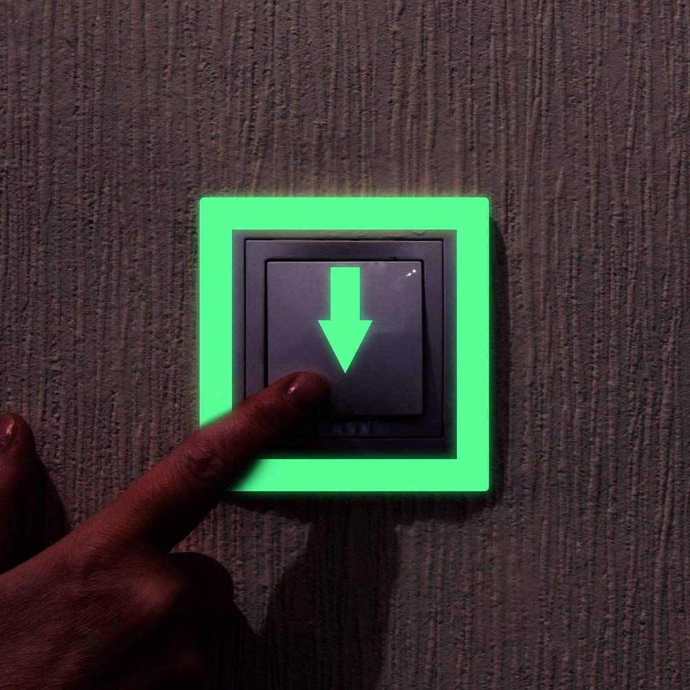 LLPT Glow in The Dark Tape 1” x 33 Ft Self Adhesive Neon Luminous Tape Rechargeable Brightness Fluorescent Sticker Tape for Sport Gears Night Part DIY Craft Color Green (GD133G)