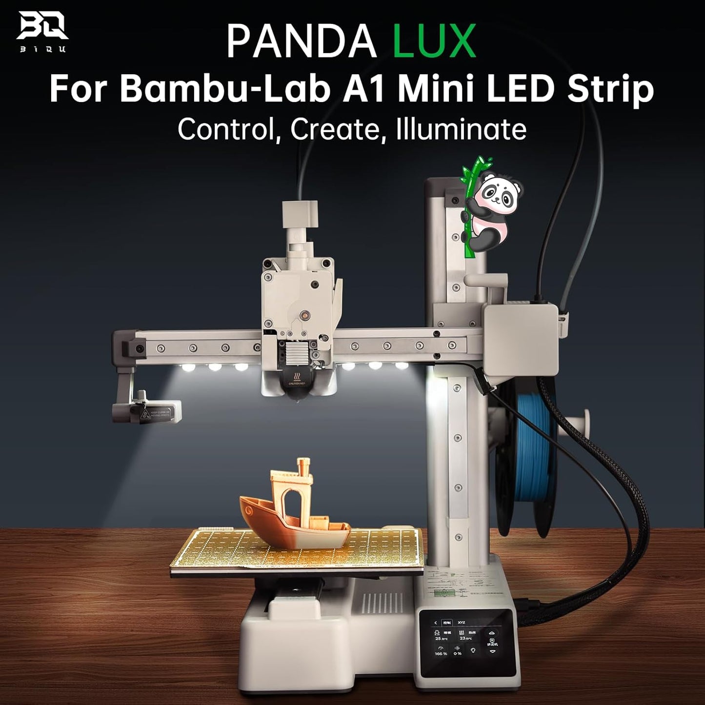 BIQU Panda Lux Compatible with Bambu-Lab A1 Mini LED Light Strip Easy Installation High Brightness Light Bar