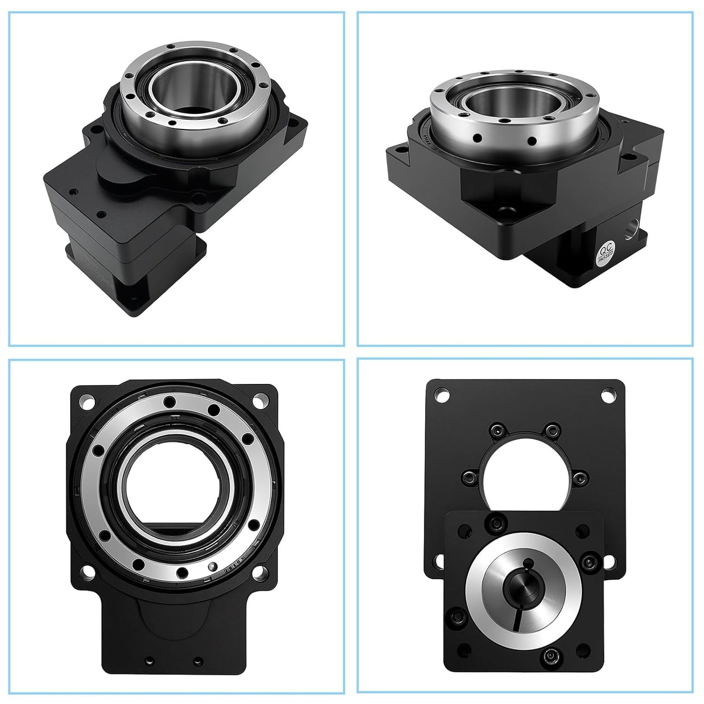 Hollow Rotating Platform Ratio 5:1 High Precision Planetary Gearbox Gear Hollow Rotary Actuator 360 Degree Electric Rotary Table for Nema17 42mm Stepper 40mm Servo Motor CNC Robot Arm
