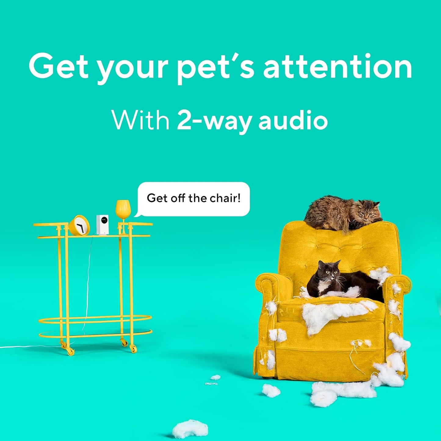 Wyze Cam Pan v2 360° Pet Camera with Phone App PTZ Indoor Smart Security Camera for Dog Cat Baby Elderly Monitoring, 2-Pack