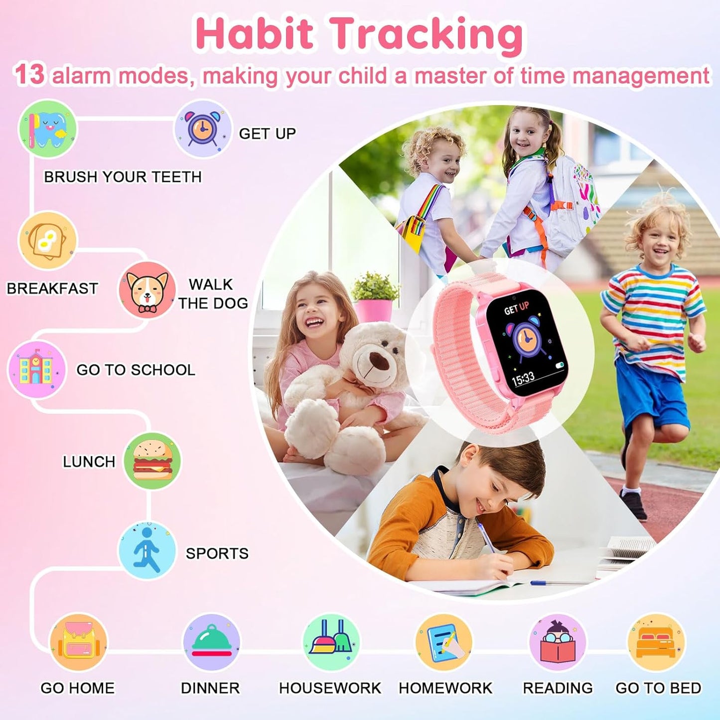 cjc Smart Watch for Girls Ages 4-8
