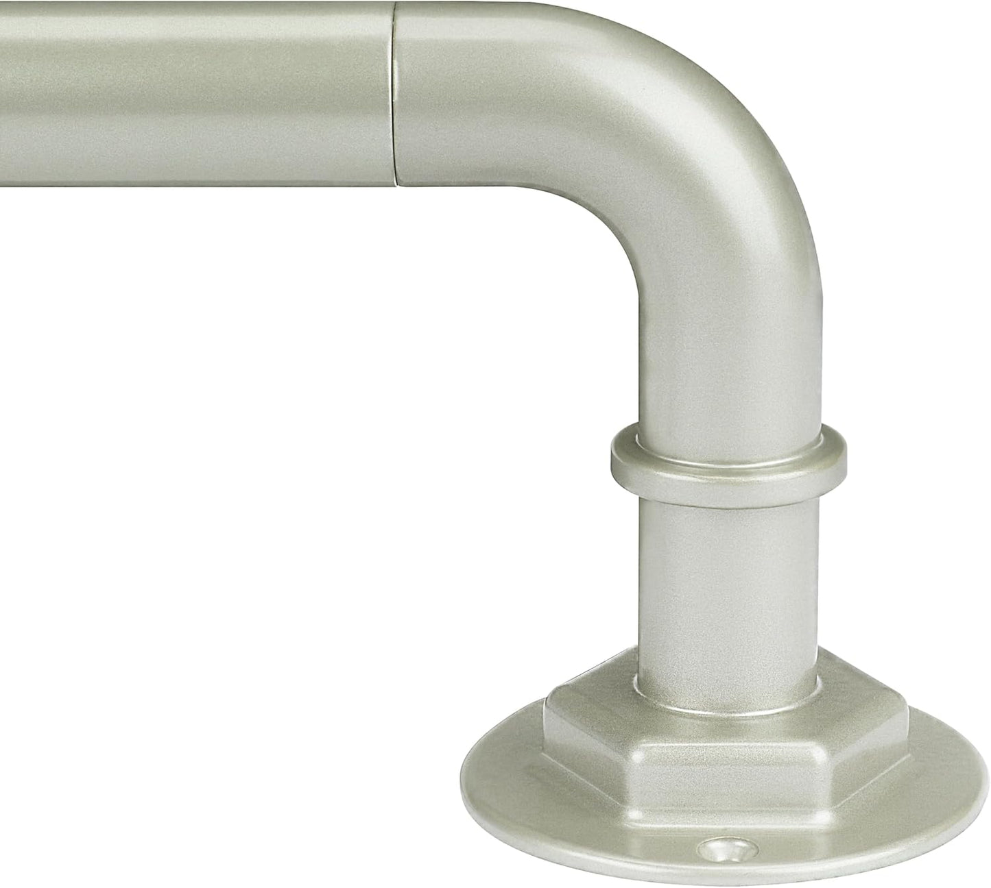 Curtain Rods for Windows 16 to 120 Inches Adjustable Blackout Wrap Around 1 Inch Diameter Curtain Rod, Brushed Nickel