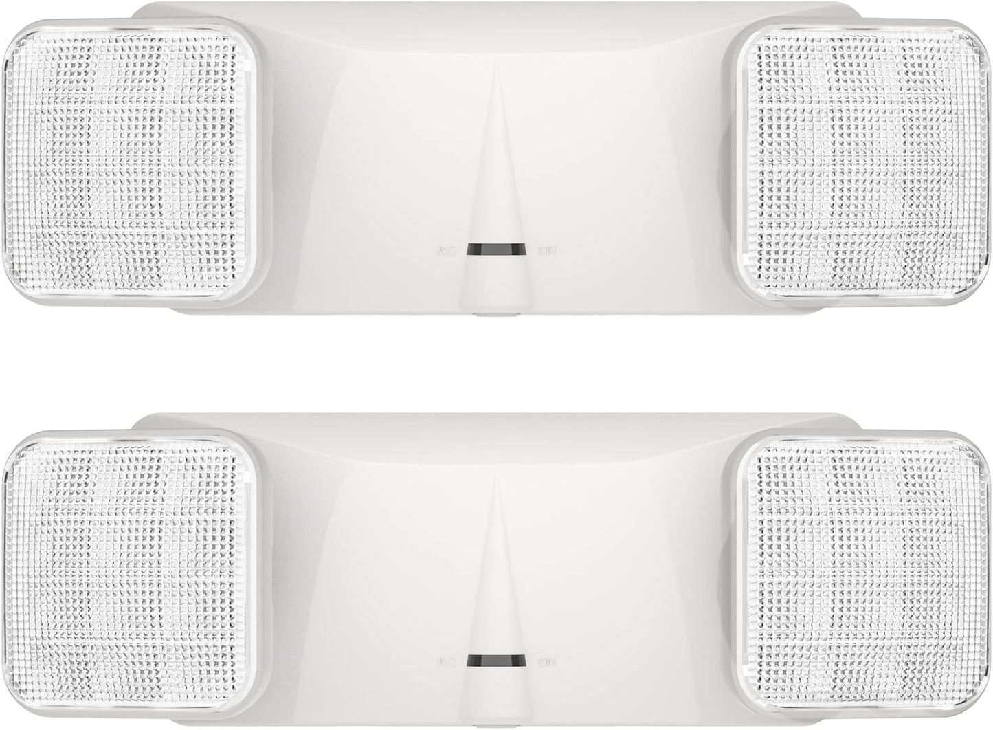 SPECTSUN 2 Packs Led Emergency Light White, Adjustable Square Head Emergency Led Light with Battery, White Emergency Light/Emergency Light Fixture/Emergency Exit Sign/Emergency Exit Light.