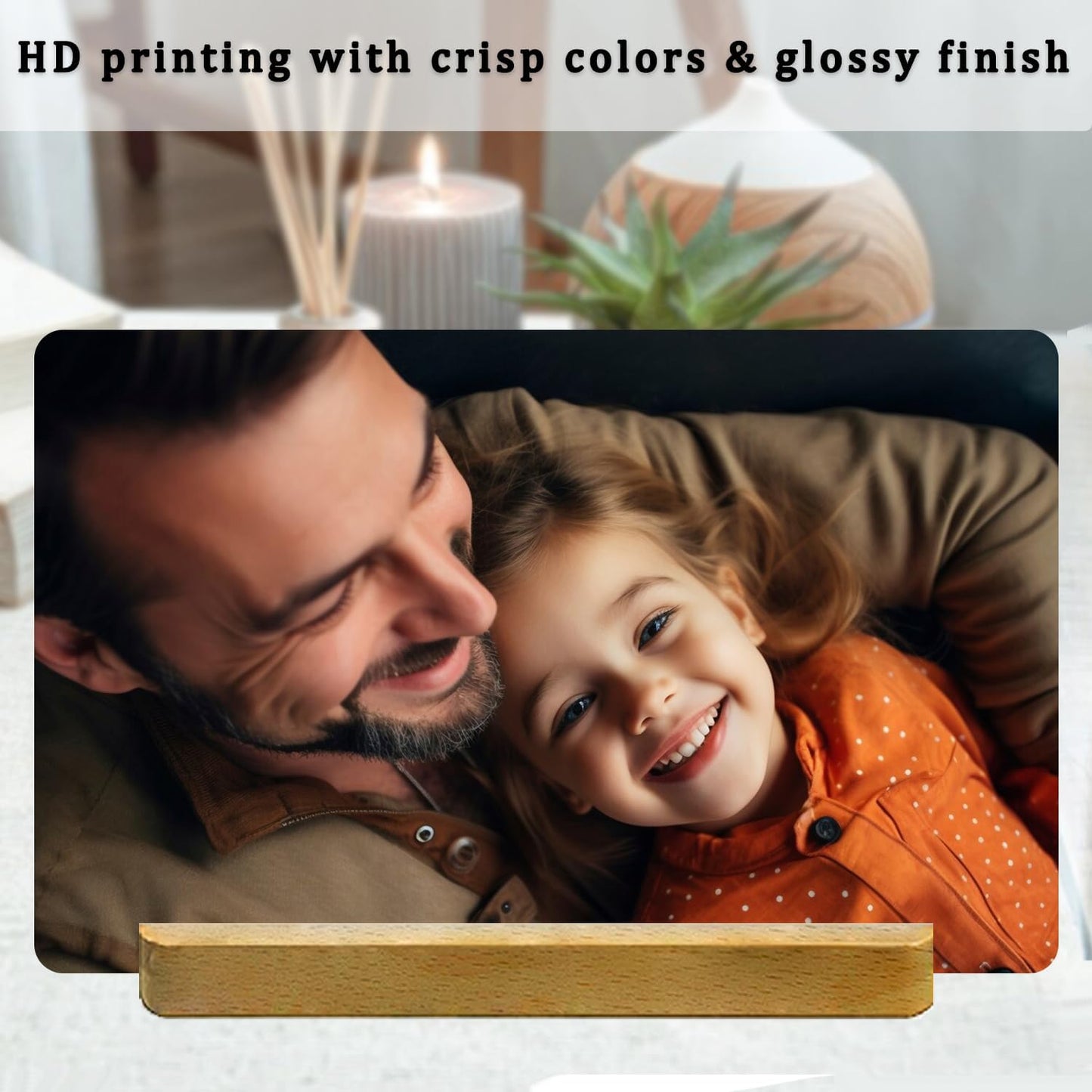 Custom Metal Photo Prints, Customize Frames with Your Pictures, Personalized Picture Gifts for Lovers, Couples, Family and Home Decor, Father's Day2, XY1101