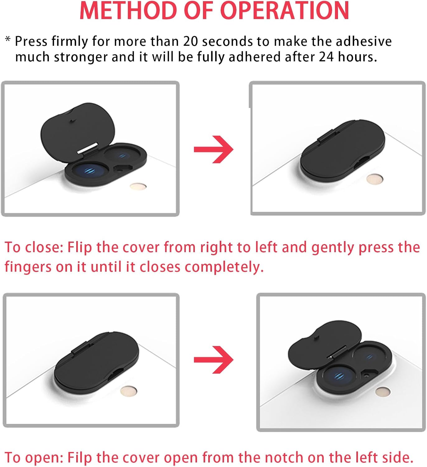 Privacy Lens Cover Compatible for iPhone 17 with Front Camera Cover,Protect Privacy and Security But Not Affect Facial Recognition（2Pack） Black